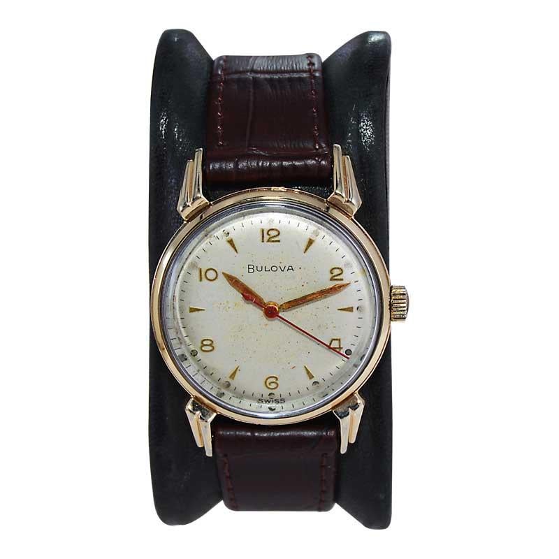 Bulova Gold Filled Art Deco with Original Dial and Hands In Excellent Condition In Long Beach, CA