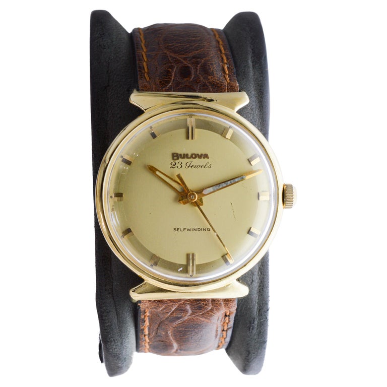 Gold Filled Bulova 23 Jewels Self Winding 1950s Bulova Wrist Watch