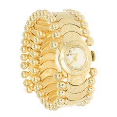 Bulova Montre-bracelet Art déco à remontage manuel en or jaune pour femmes