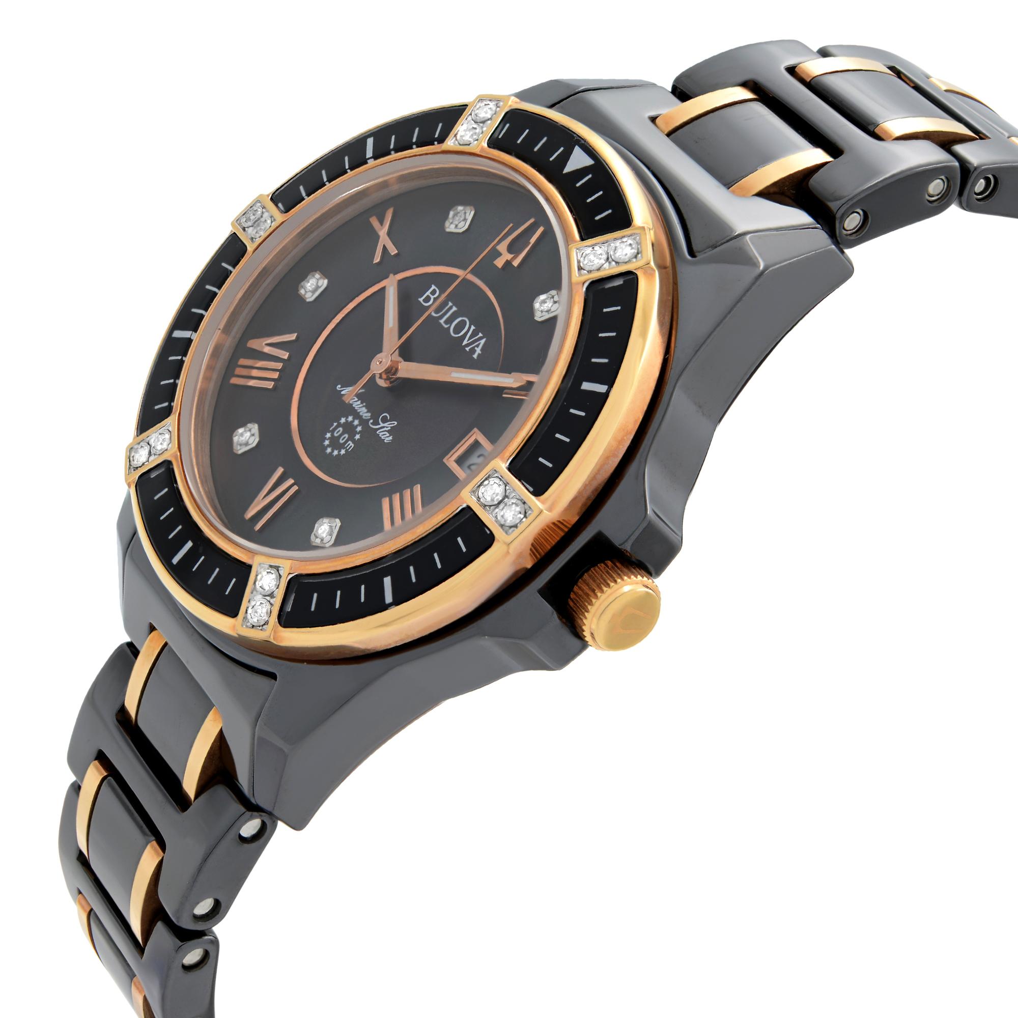 bulova marine star black diamond