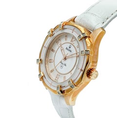 Bulova Marine Star Gold Tone Steel Mop Dial Quartz Ladies Watch 98R150