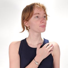 Bulova Mid-Century Modern 14k White Gold & Diamond Ladies' Watch