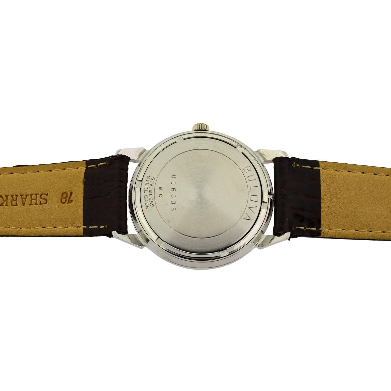 Bulova Stainless Steel Sea King Automatic Watch, circa 1960's 7