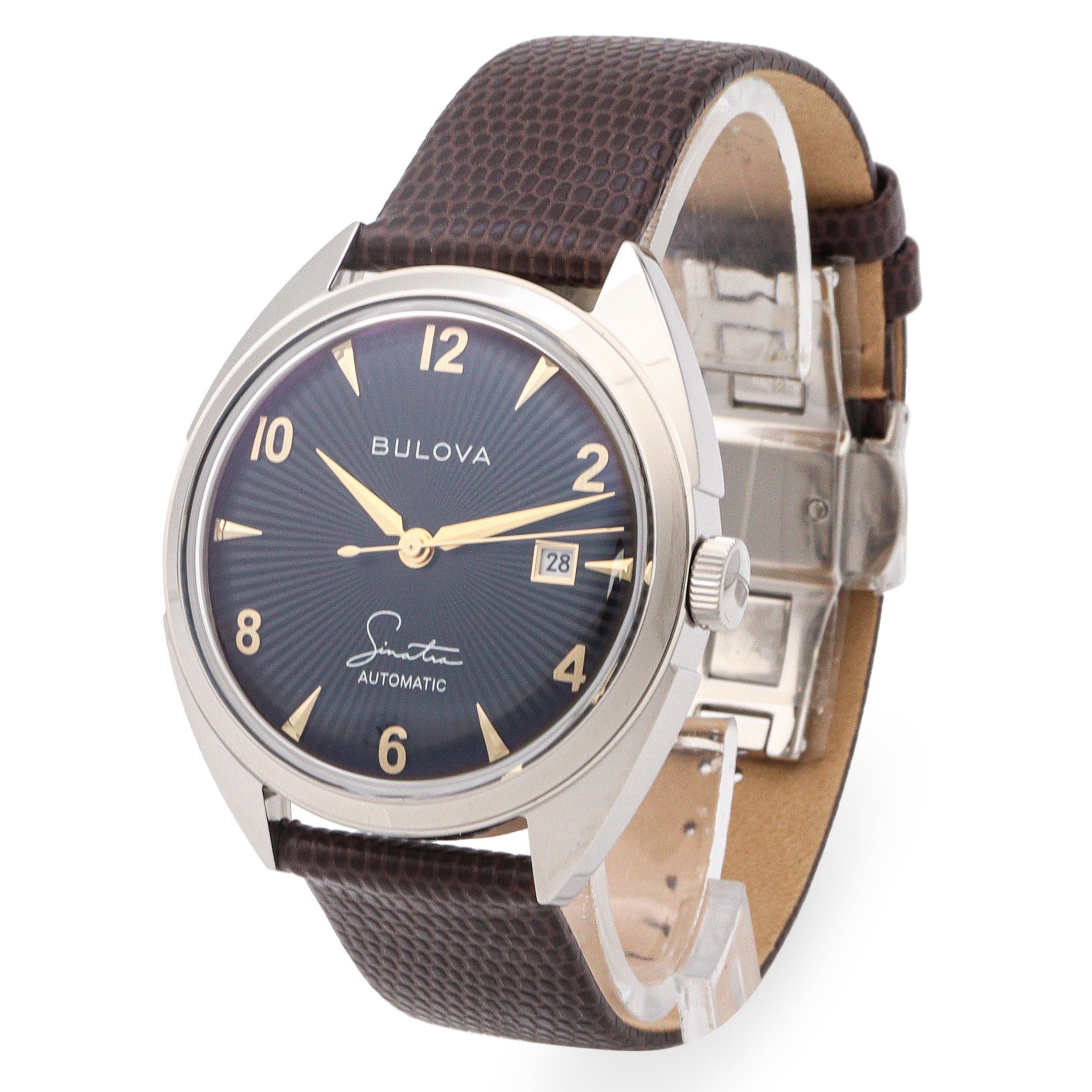 Bulova Sinatra Fly Me To The Moon Orologio da uomo automatico con data scheletrica 96B348 In condizioni buone in vendita a New York, NY