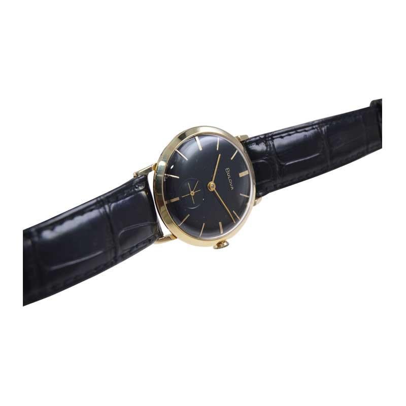 Bulova Solid 14Kt. Gold Dress Style Watch from 1960's 1