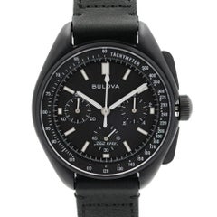 Bulova Special Edition Lunar Pilot Steel Black Dial Quartz Mens Watch 98A186