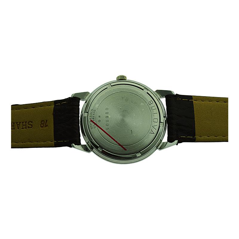 Bulova Stainless Steel Sea King Automatic Watch, circa 1960's 6
