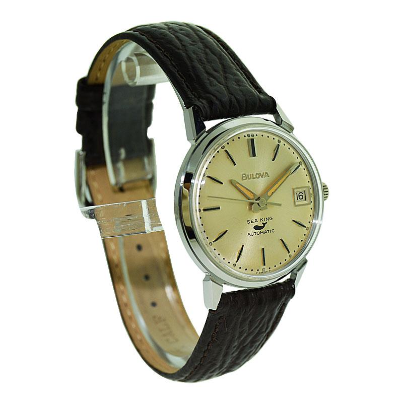 Bulova Stainless Steel Sea King Automatic Watch, circa 1960's 1
