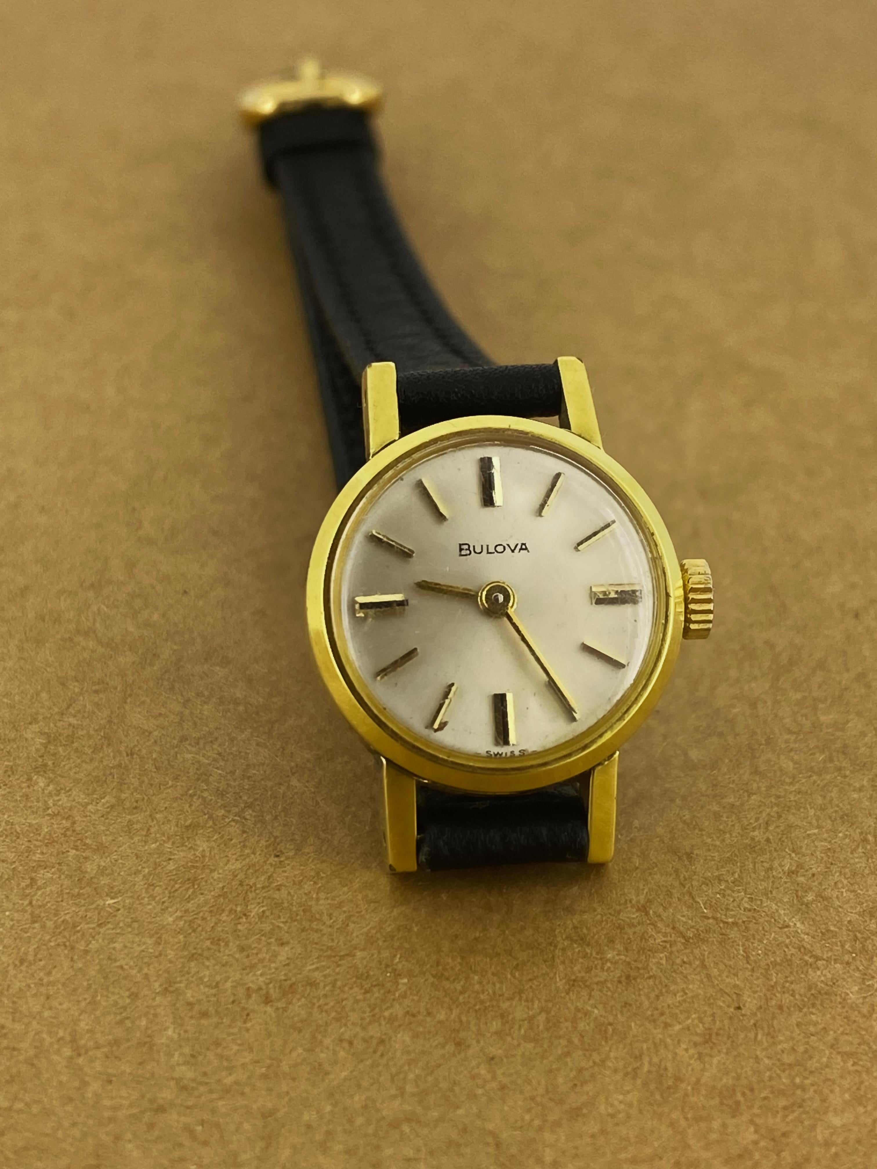 This classical Vintage Bulova Anti-Magnetic ladies’ wristwatch
is in great condition & in excellent working order 

Simple & timeless, it is an ideal watch for every day

The timepiece is fitted with 
Swiss Mechanical (Manual) Movement, 
running