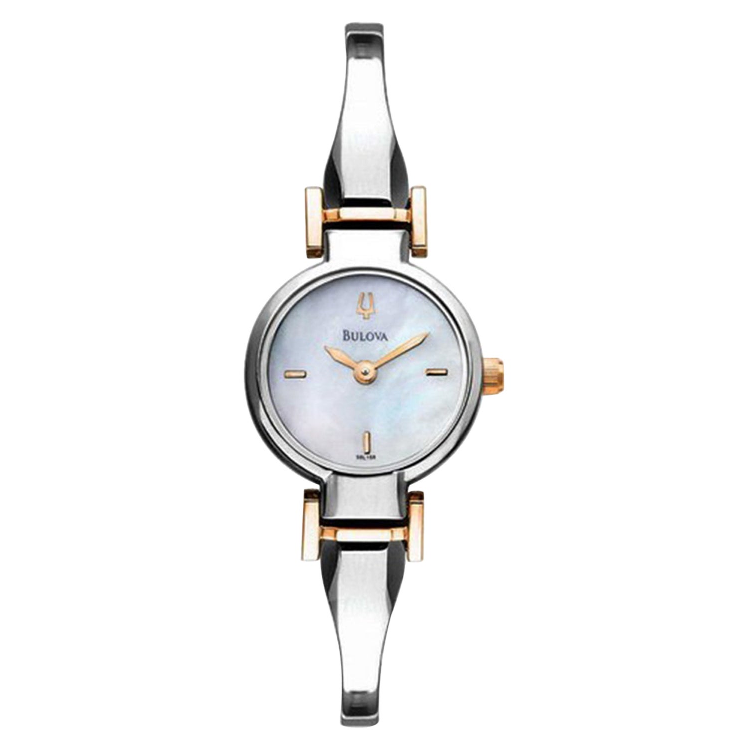 Bulova Damenarmbanduhr 98L156 aus zweifarbigem Stahl mit MOP-Zifferblatt und Quarz