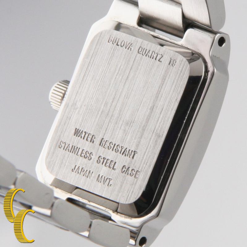 Includes Bulova box, but not papers.
Total Mass = 43.1 grams

Stainless Steel Case
18 mm Wide (20 mm w/ Crown)
20 mm Long
Lug-to-Lug Distance = 24 mm
Thickness = 6 mm

Satin Blue Dial w/ Silver Tic Marks & Hands (S, M, H)
13 mm Wide
16 mm