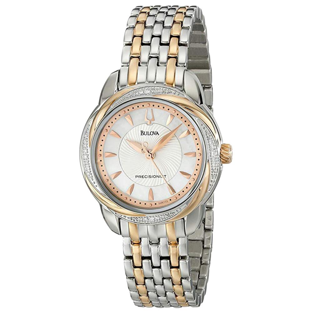 Bulova Womens Precisionist Brightwater Two-Tone Stainless Steel Watch 98R153