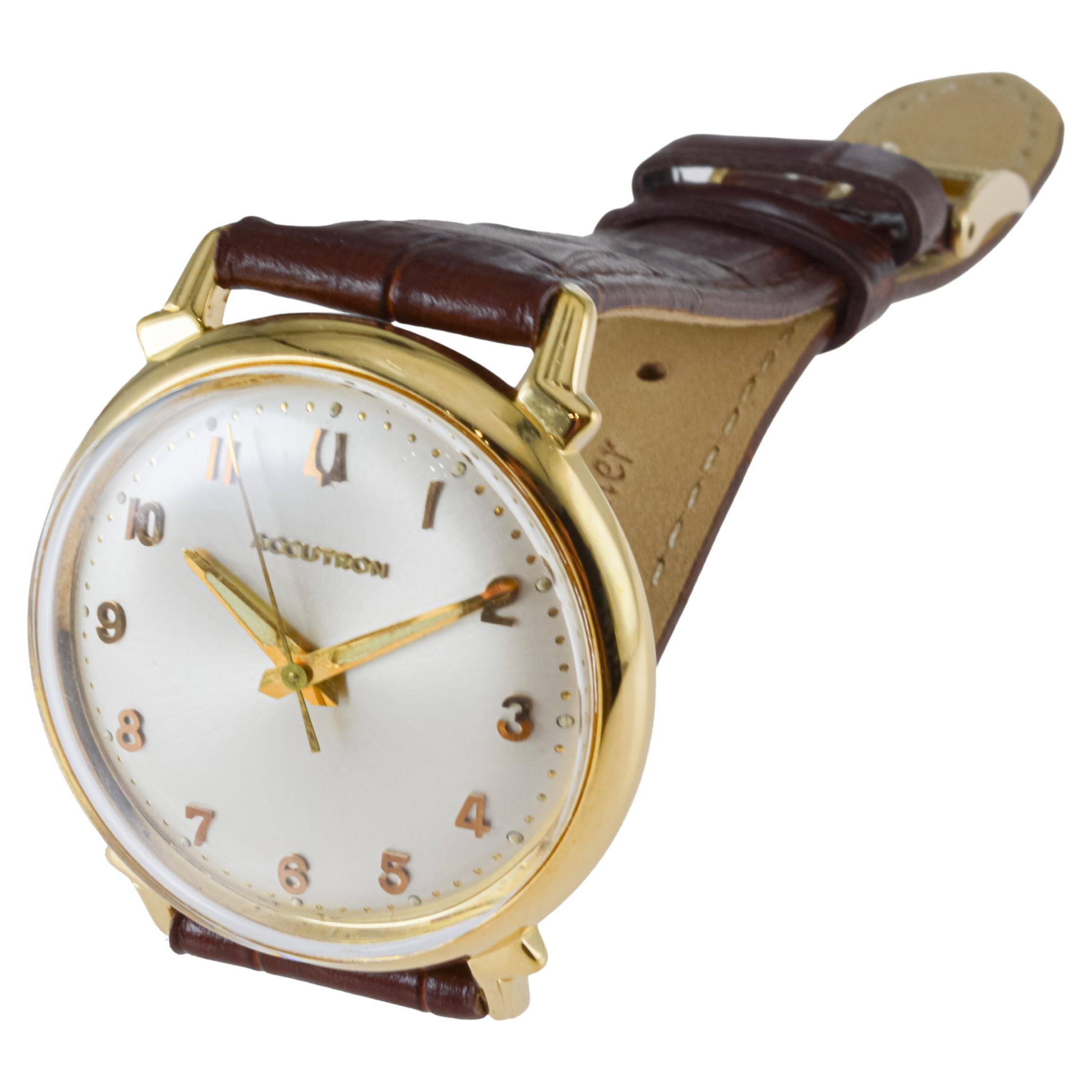 Bulova Yellow Gold Filled Accutron Watch For Sale 2