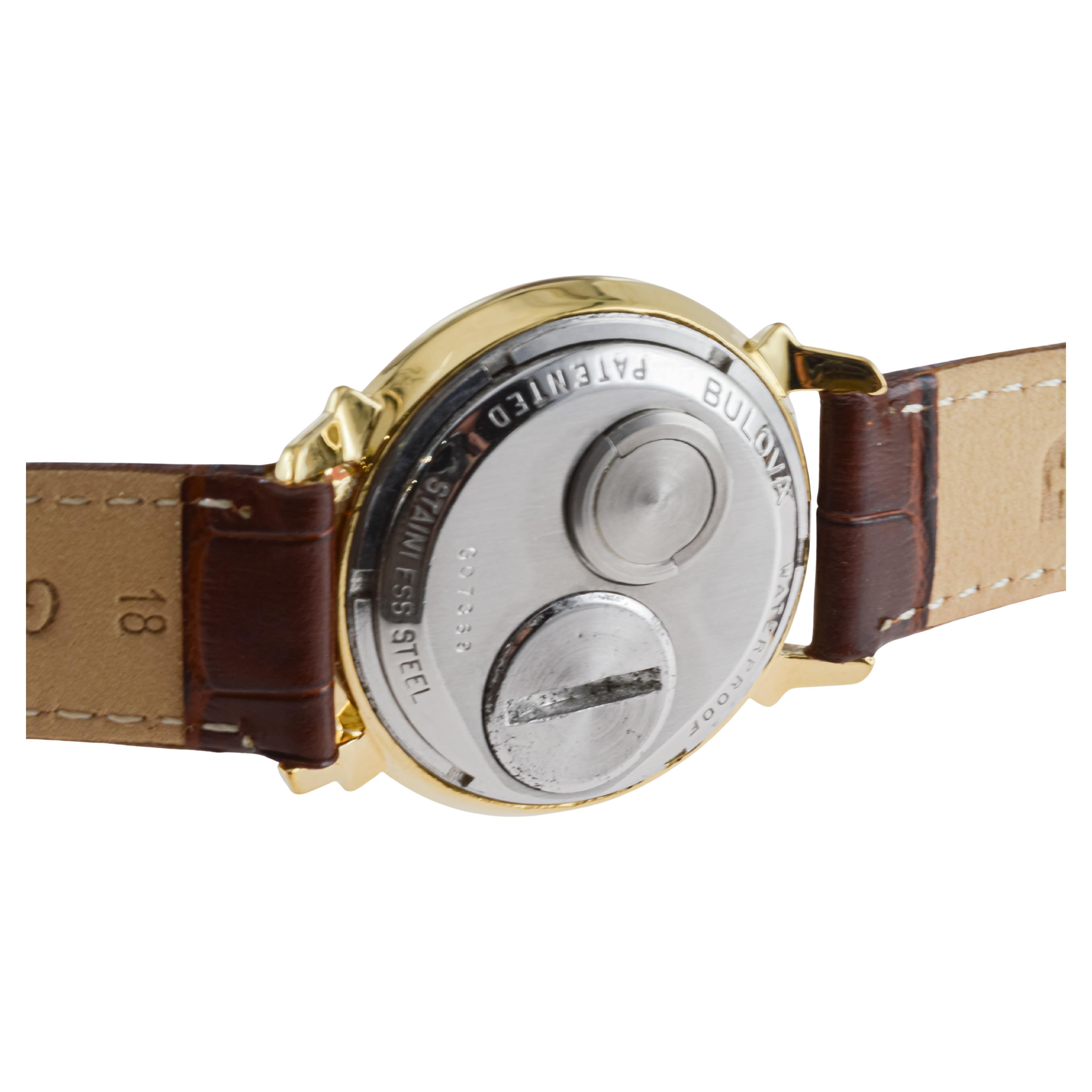 Bulova Yellow Gold Filled Accutron Watch For Sale 3