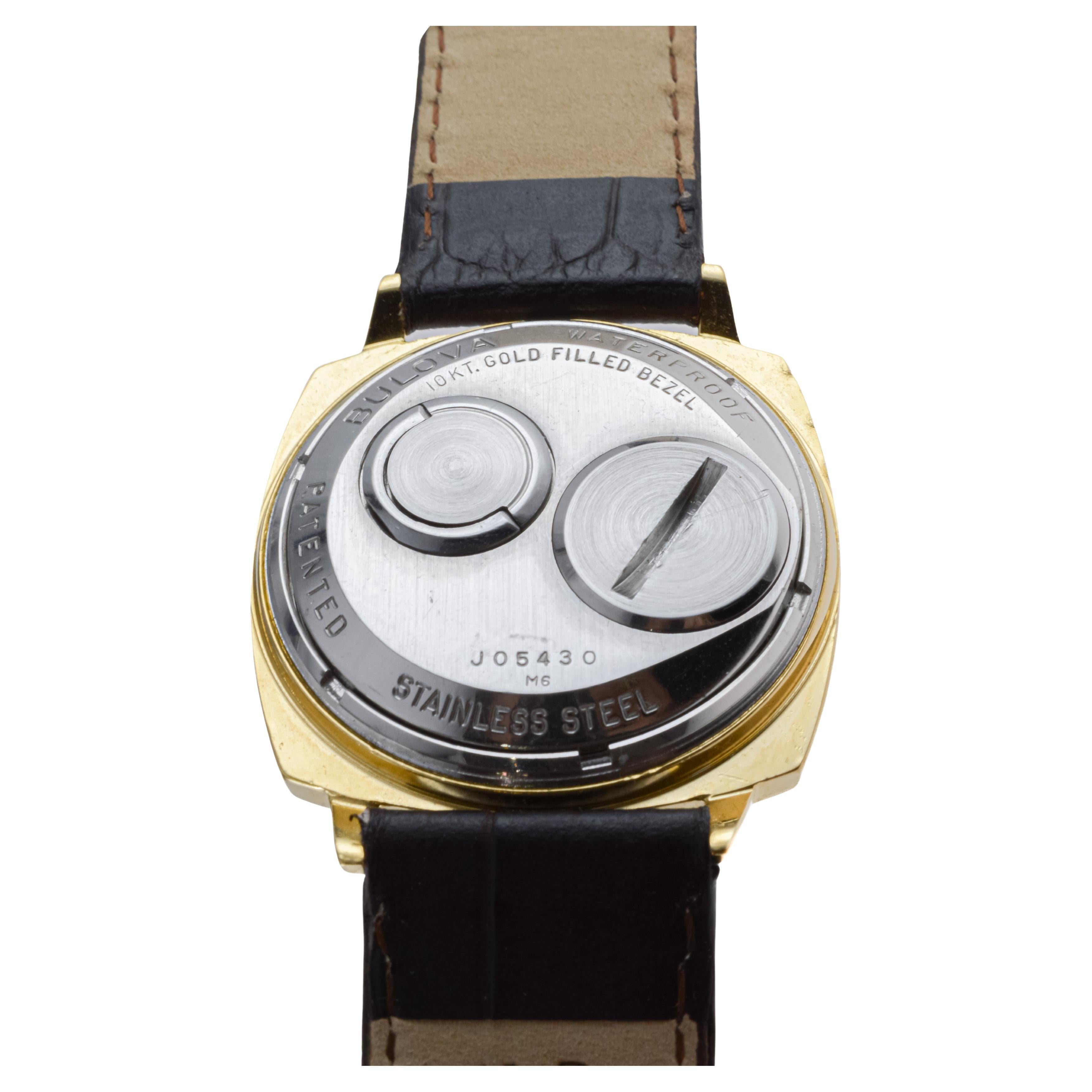 Bulova Gelbgold gefüllte Accutron Uhr aus den 1960er Jahren im Angebot 7