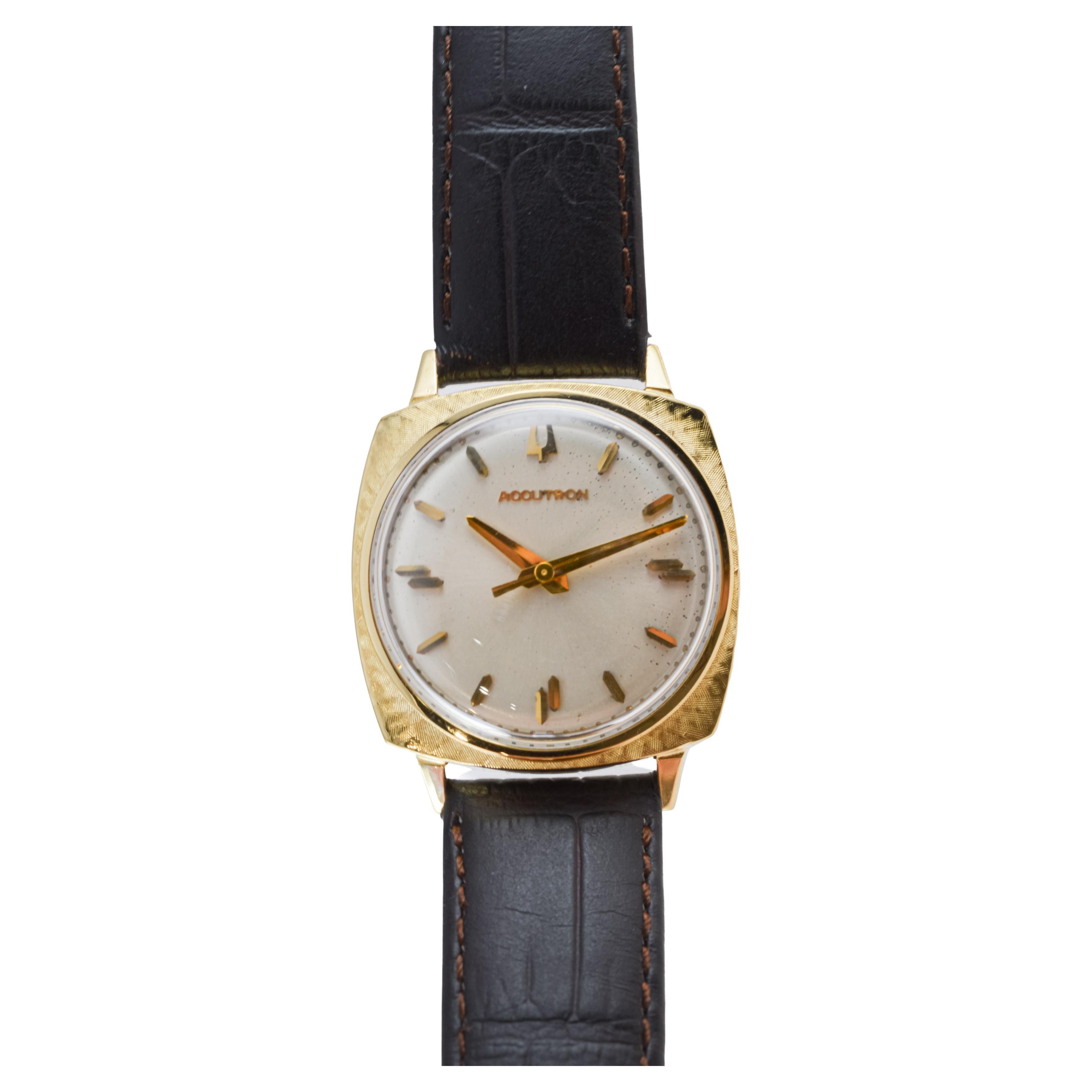 Bulova Gelbgold gefüllte Accutron Uhr aus den 1960er Jahren im Angebot 1