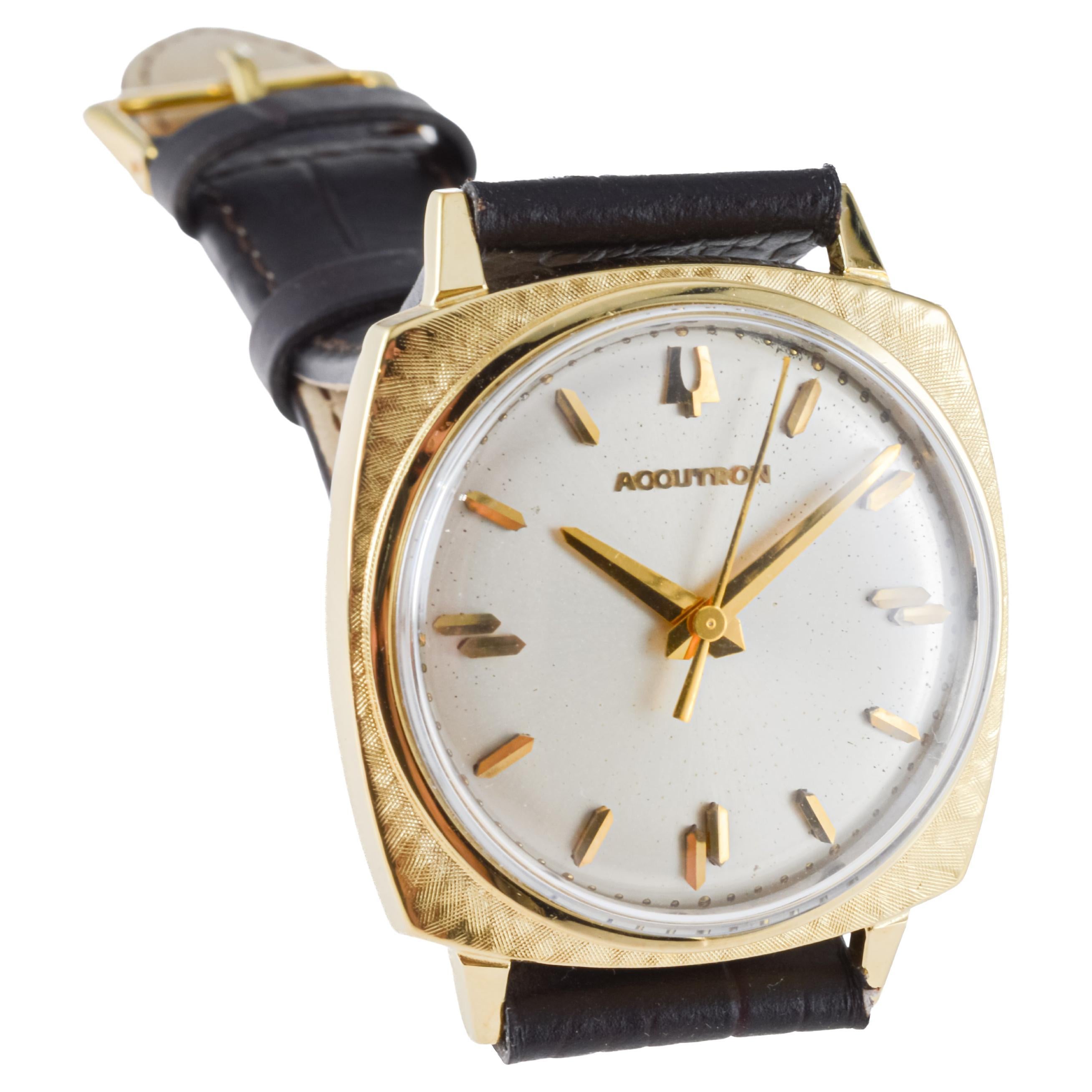 Bulova Gelbgold gefüllte Accutron Uhr aus den 1960er Jahren im Angebot 3