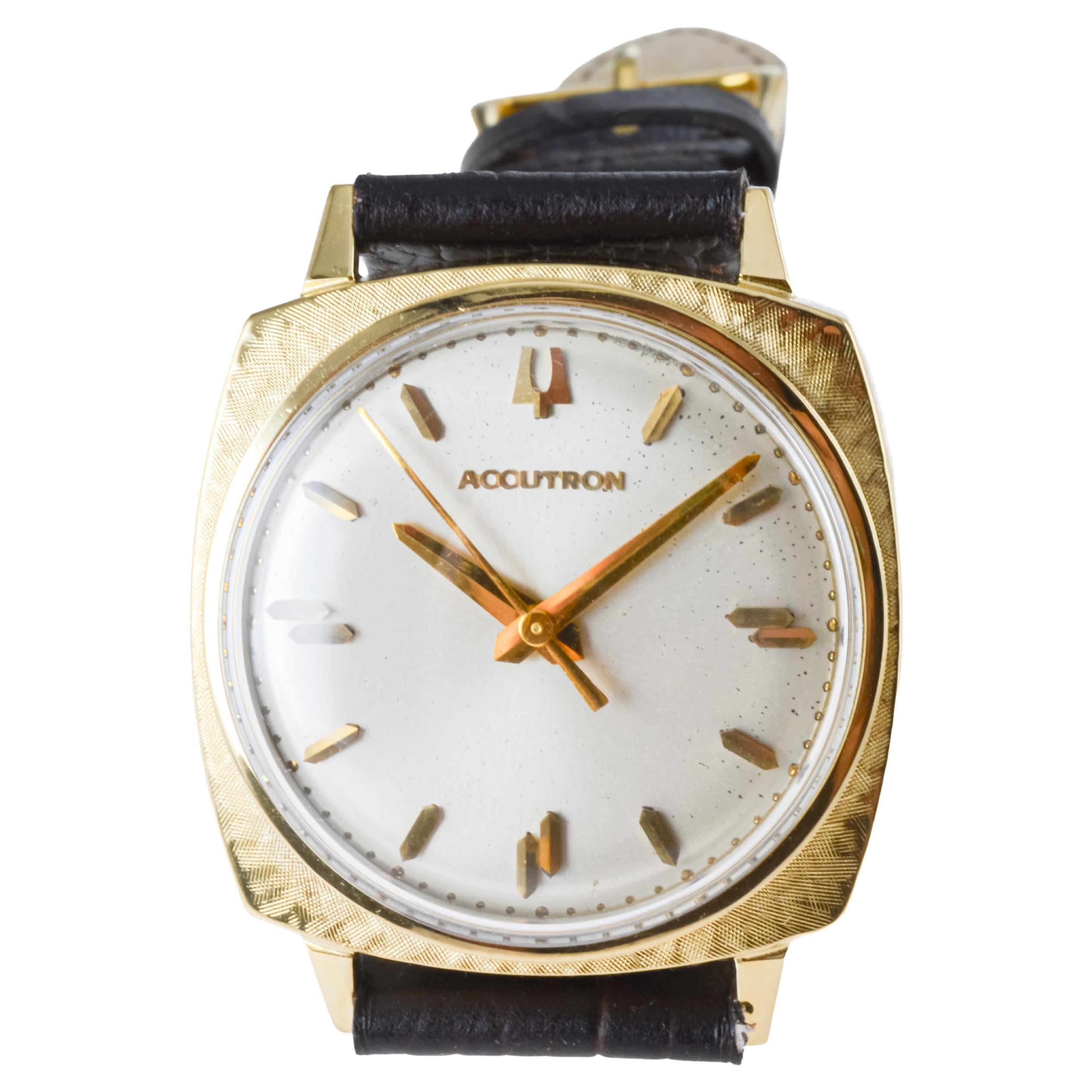 Bulova Gelbgold gefüllte Accutron Uhr aus den 1960er Jahren im Angebot 4