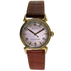 Retro Bulova Yellow Gold Filled Art Deco Self Winding Wristwatch, circa 1960s