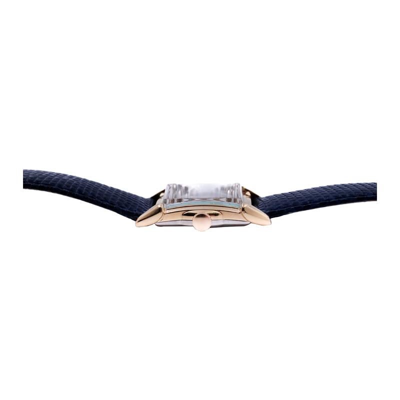 Bulova Yellow Gold Filled Art Deco Watch with Custom Finished Dial 1940's 6