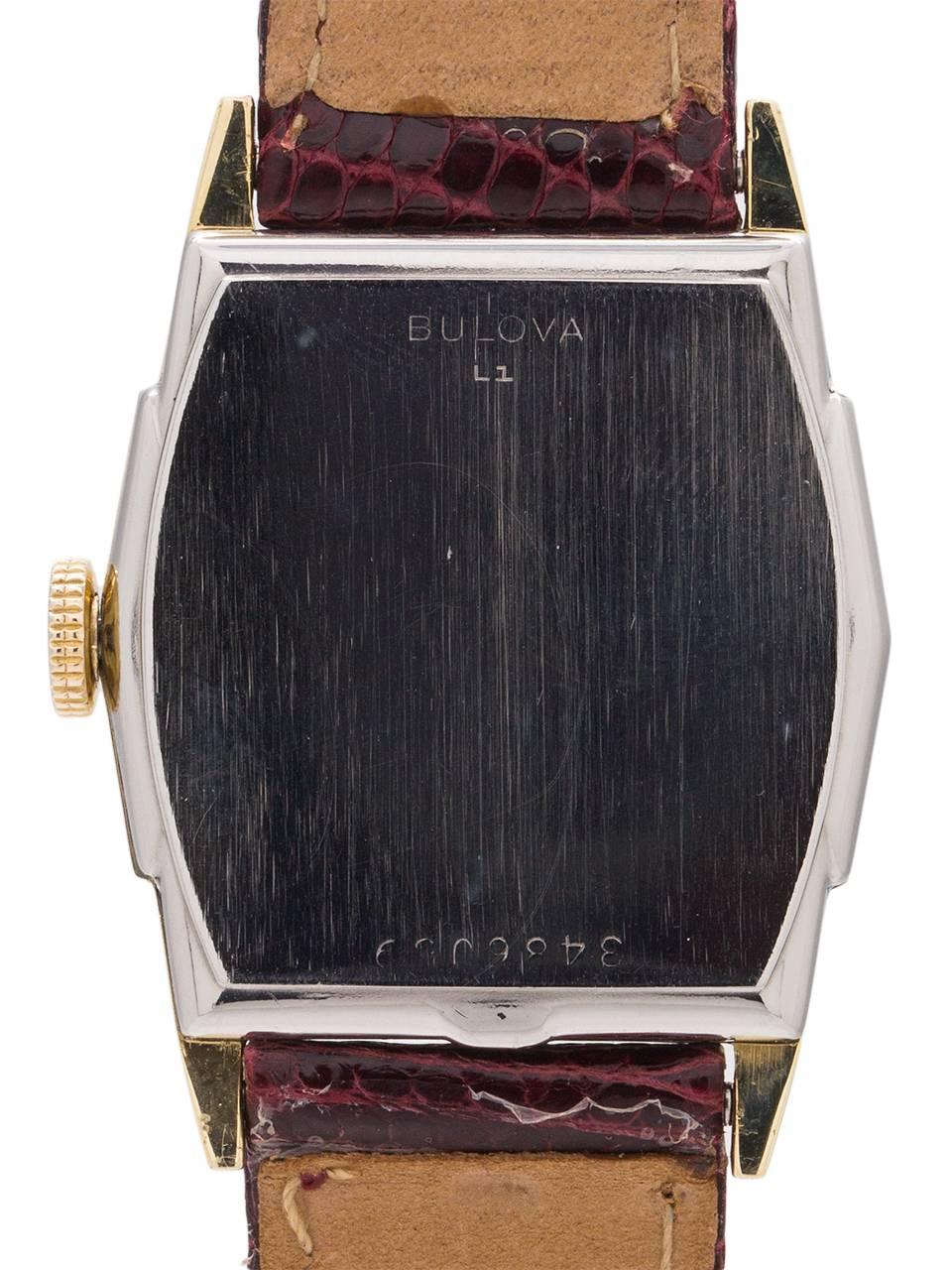 Retro Bulova Yellow Gold Filled Manual Wind Dress Wristwatch, circa 1951
