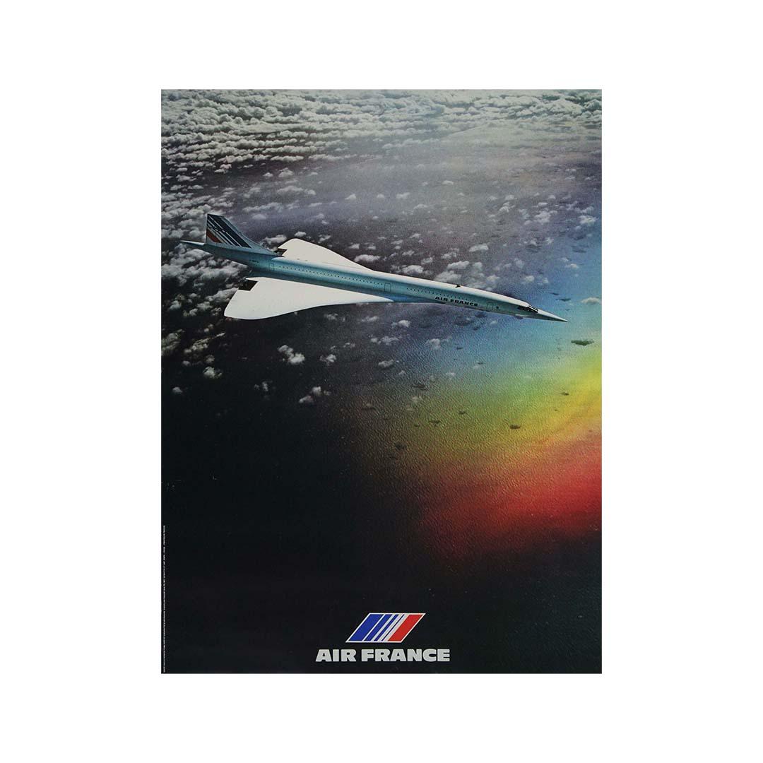 Original-Fotoplakat von Bulté aus dem Jahr 1977, das die Air France Concorde vorstellt im Angebot 3