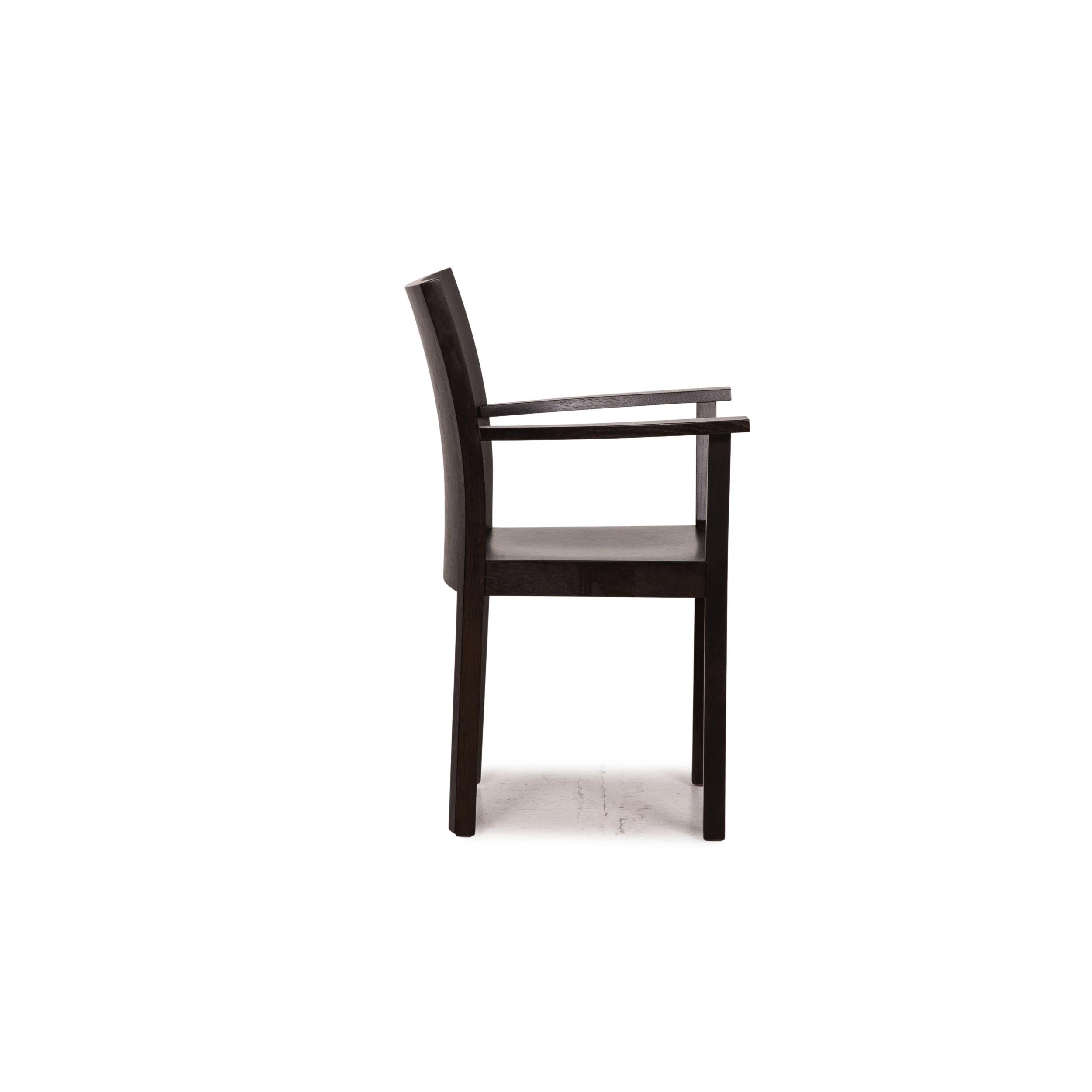 Bulthaup Corpus Nemus Ensemble de salle à manger brun foncé 1x table à manger 2x chaise table en vente 3