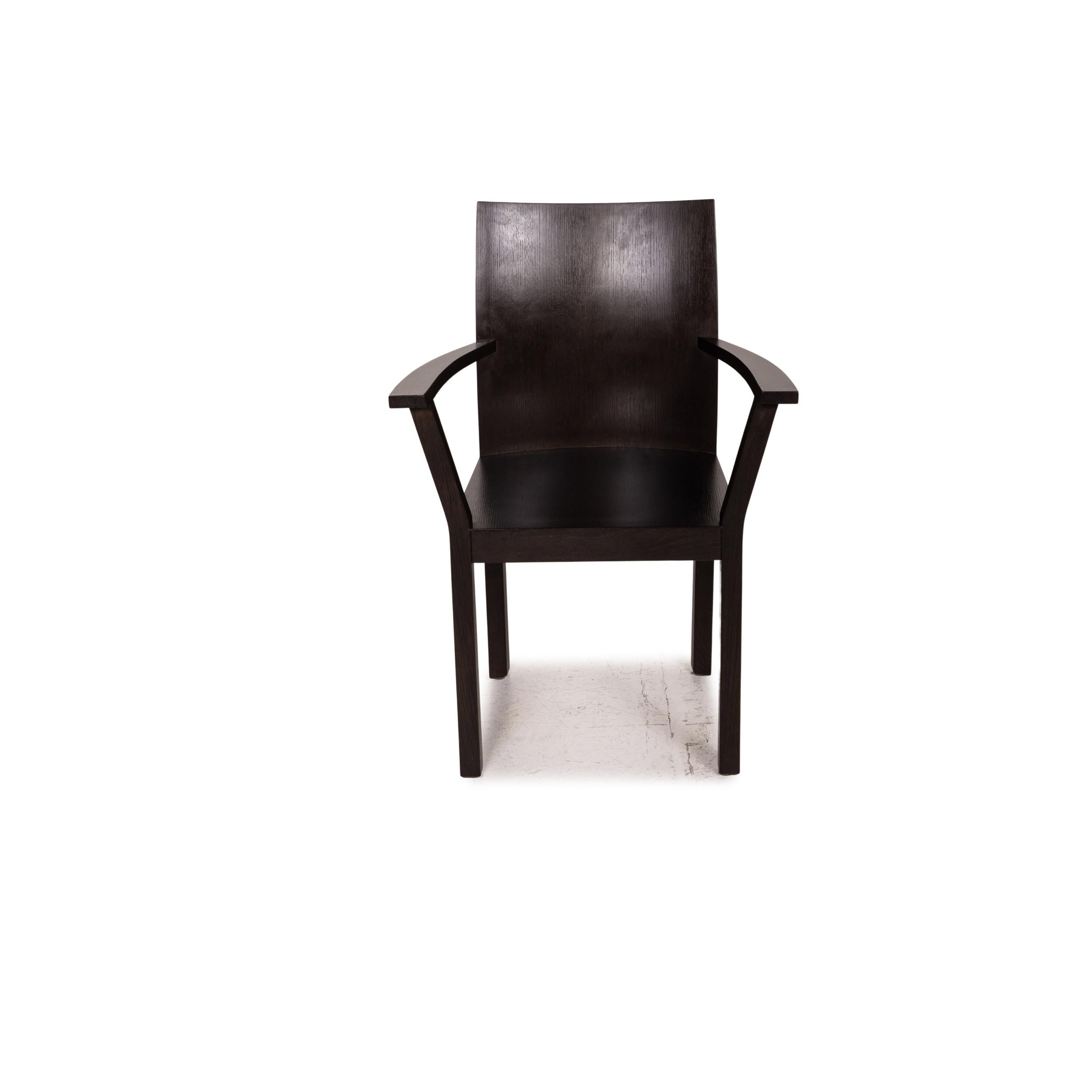 Bulthaup Corpus Nemus Ensemble de salle à manger brun foncé 1x table à manger 2x chaise table en vente 2