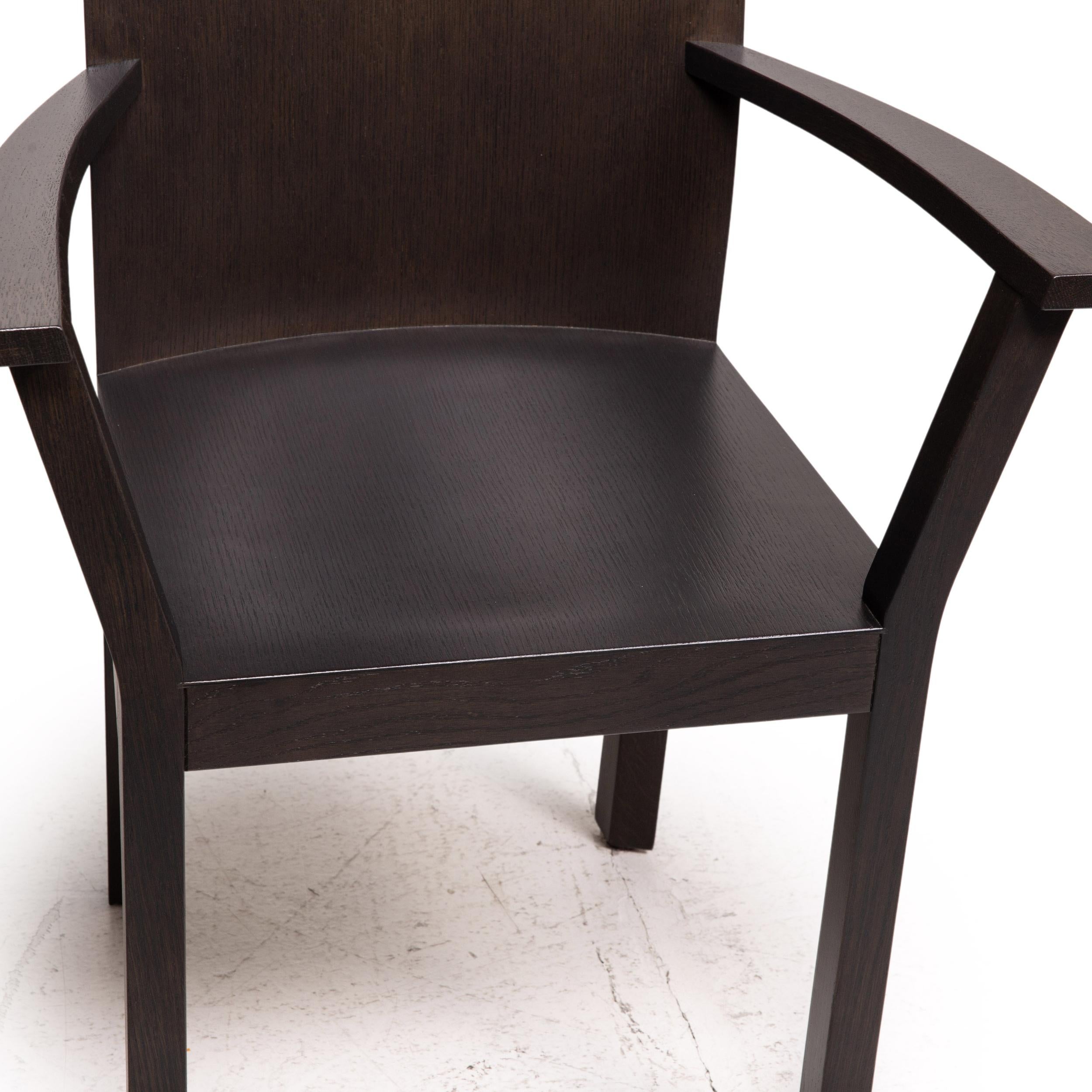 Modern Bulthaup Nemus Wood Chair Dark Brown Brown For Sale