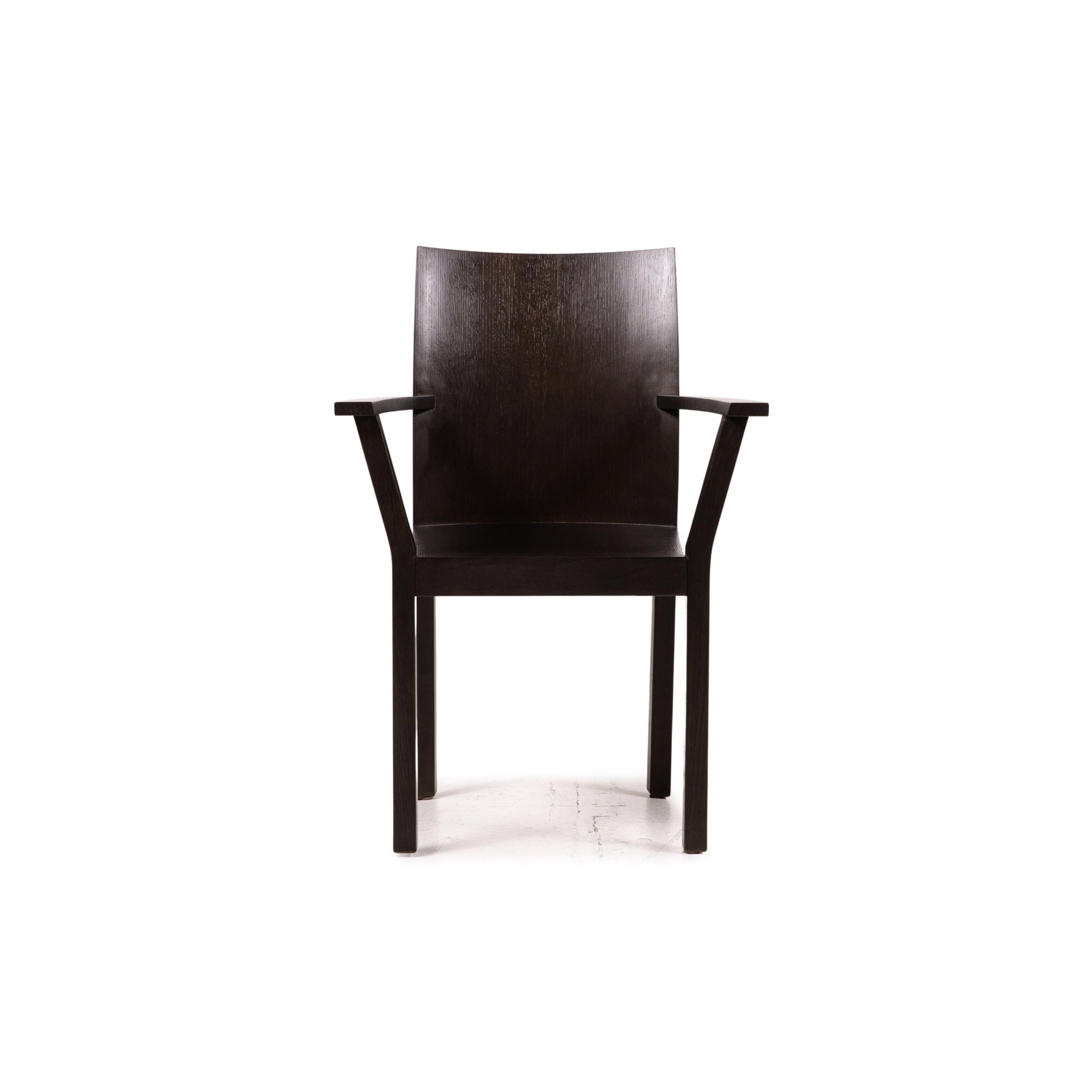 Contemporary Bulthaup Nemus Wood Chair Dark Brown Brown For Sale