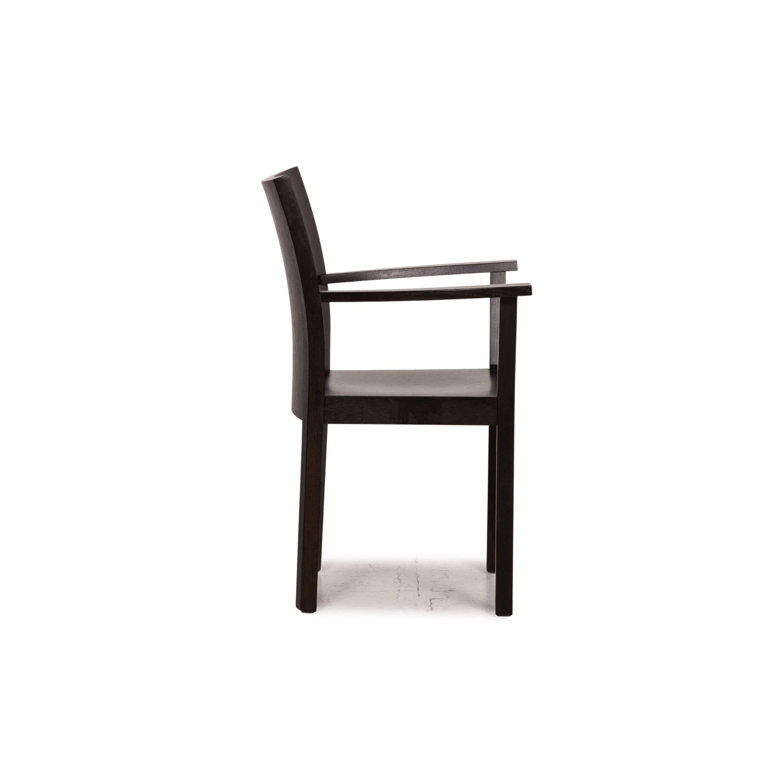 Bulthaup Nemus Wood Chair Dark Brown Brown For Sale 2