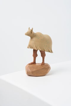 Serie Bumba Meu Boi, Escultura Folclórica de Resina N2 con Base de Madera