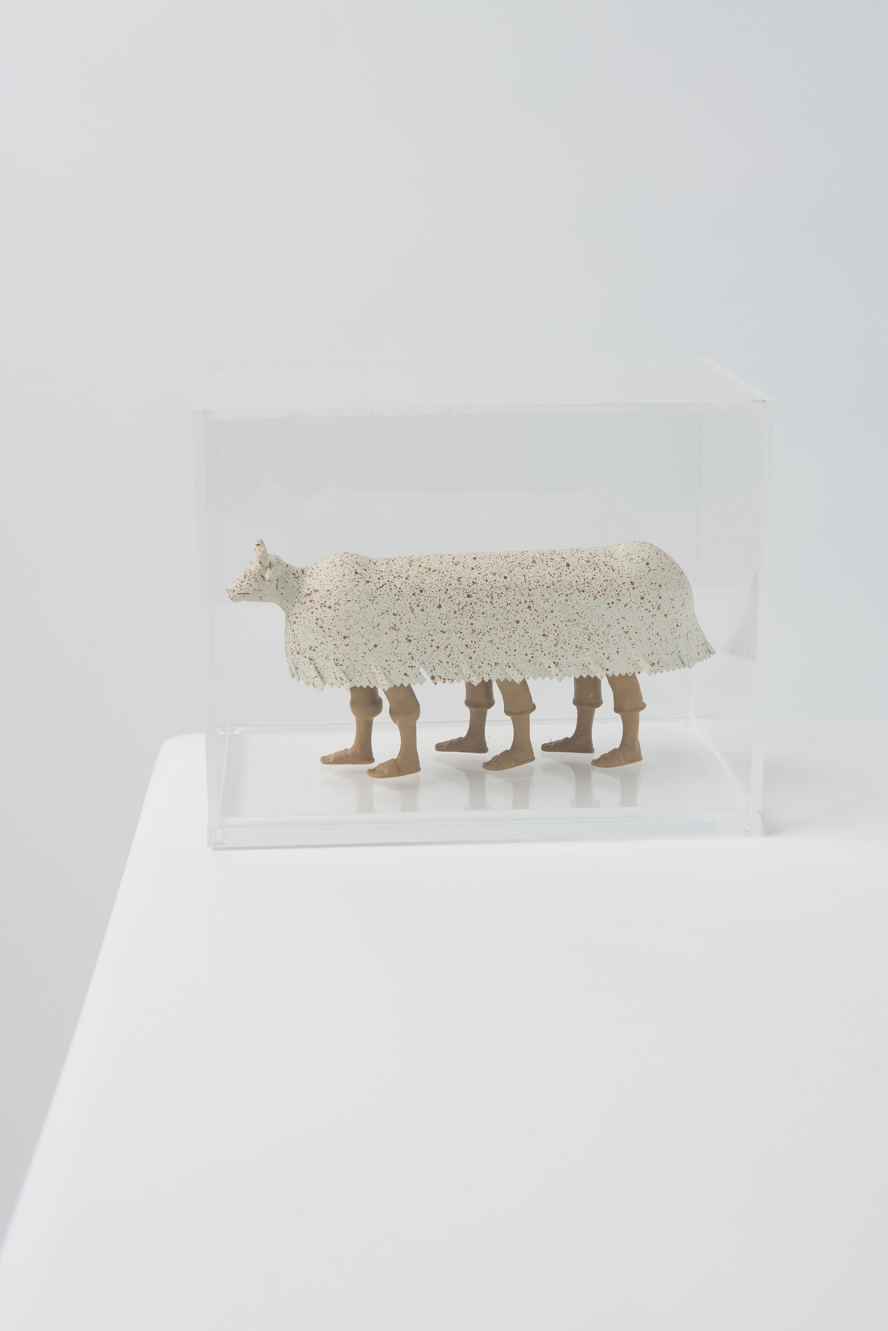 Serie Bumba Meu Boi, Escultura Folclórica Larga de Resina en Acrílico Brasileño en venta