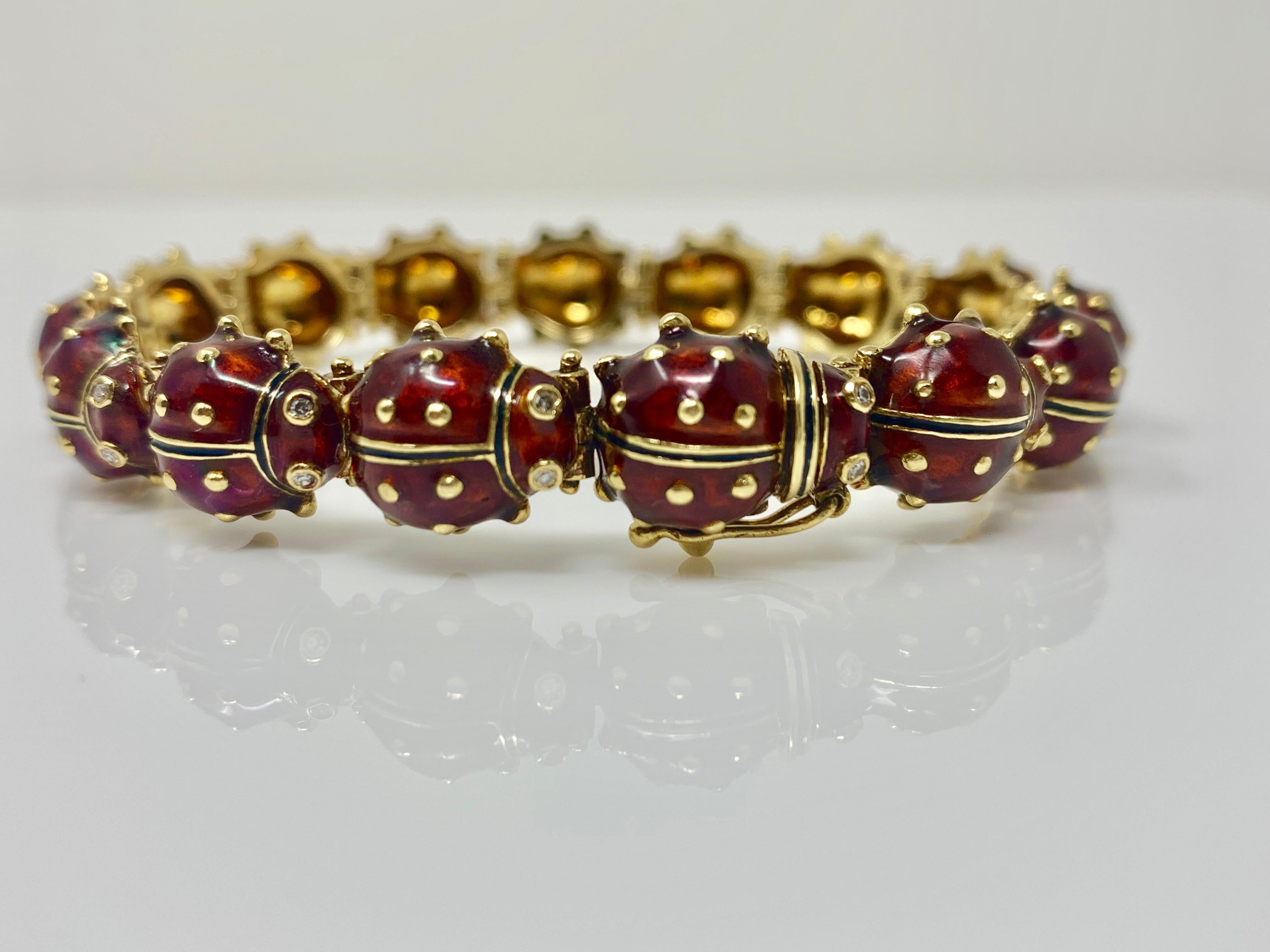 lady bug gold bracelet