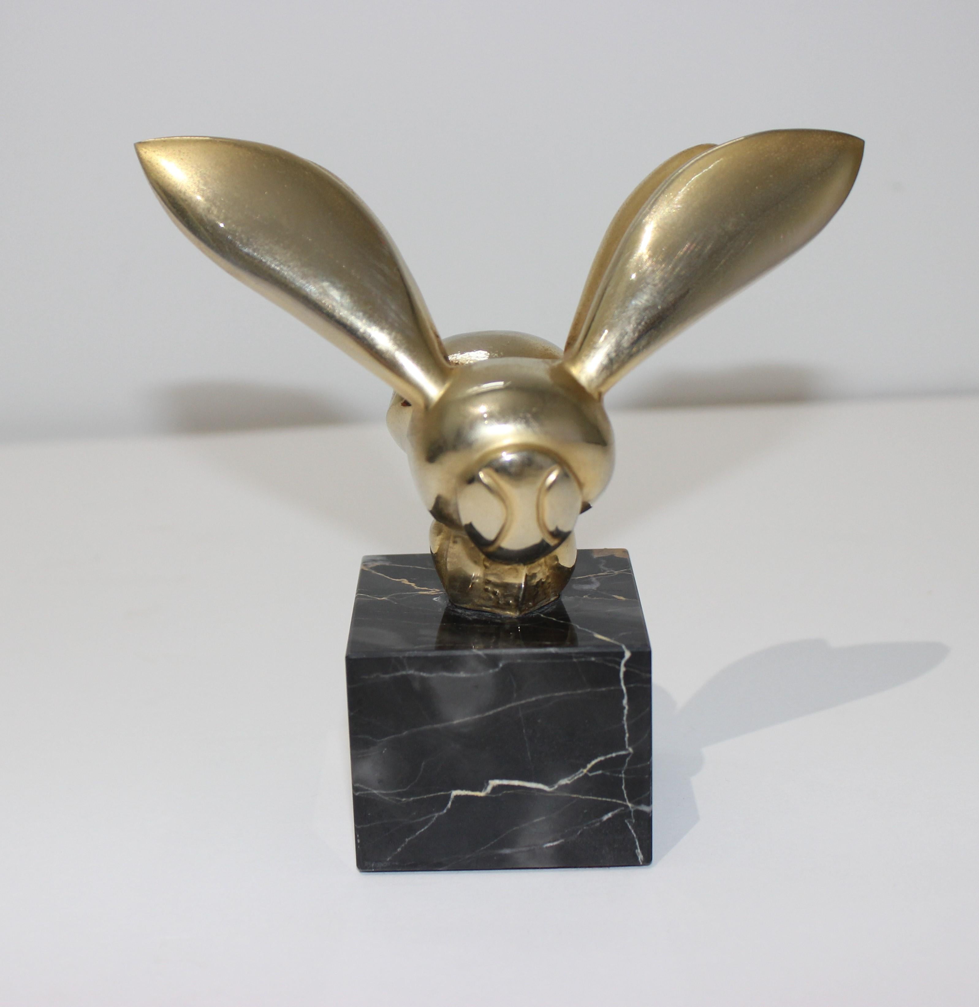 This stylish bumble bee sculpture is an authorized museum replica by Alva Studios and was produced in the late 1970s for the Philadelphia Museum of Art. 

The original bumble bee sculpture by G. Lachaise is in the Philadelphia Museum of Art.