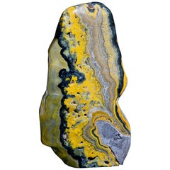 Large Vibrant Yellow Bumblebee Jasper Mineral, Indonesia.