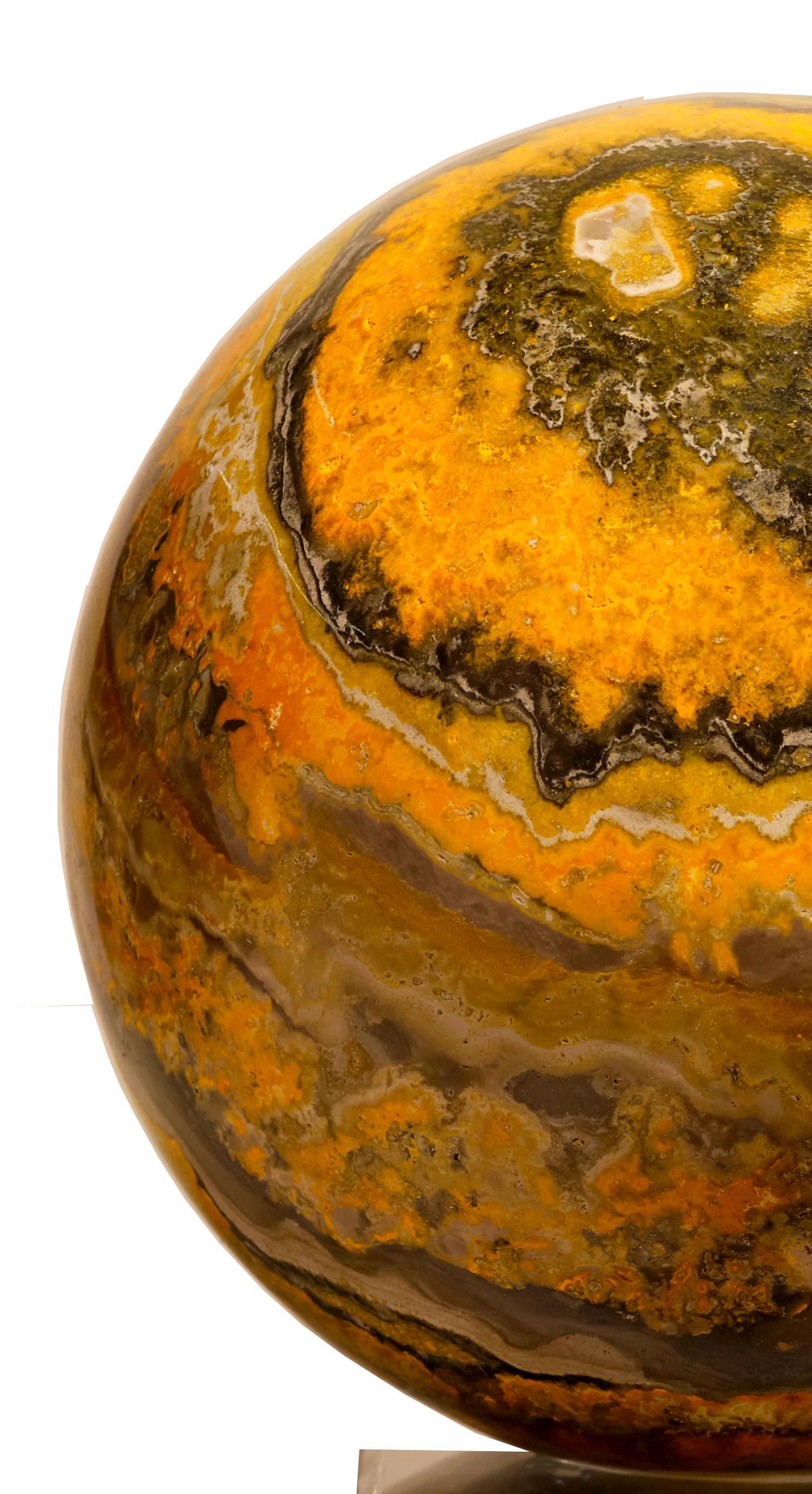 18th Century and Earlier Large sphere of Bumblebee Jasper stone , Indonesia For Sale