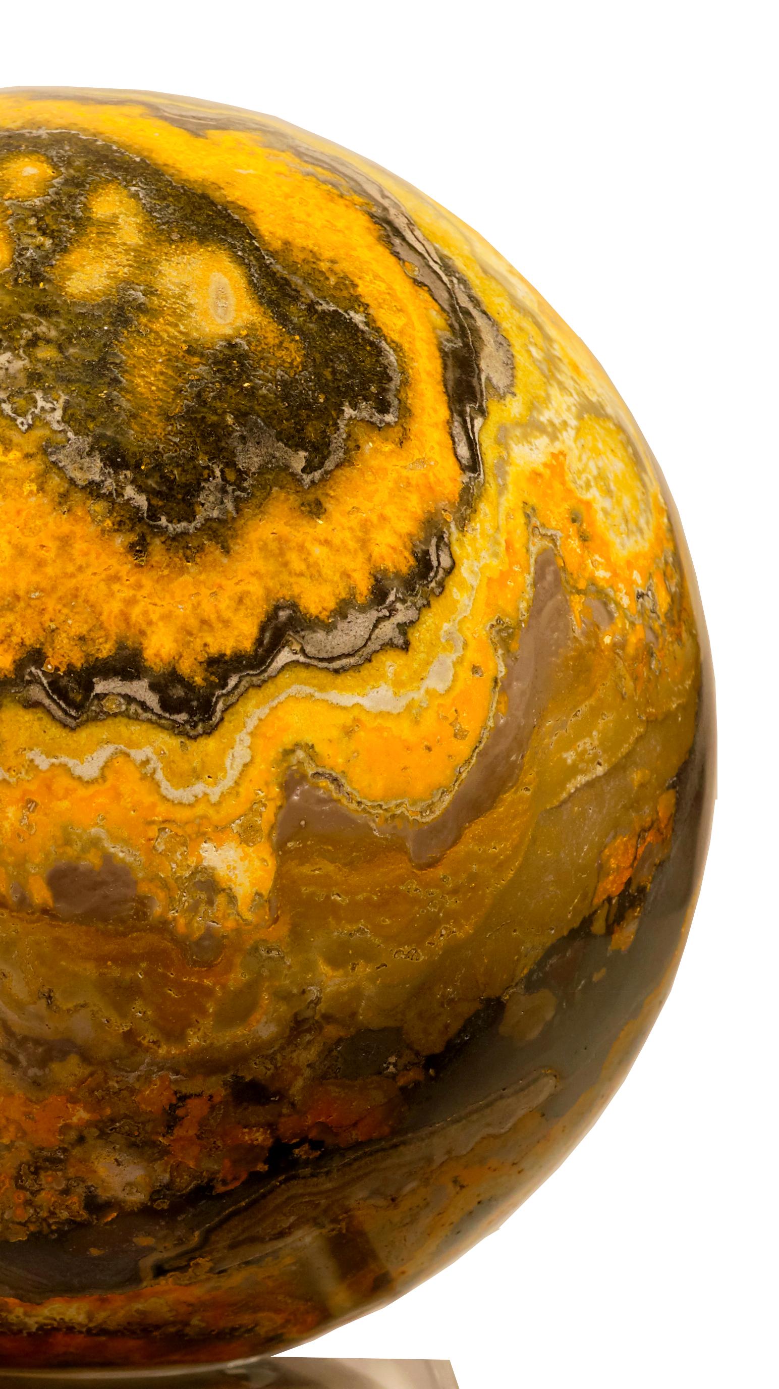 Agate Large sphere of Bumblebee Jasper stone , Indonesia For Sale