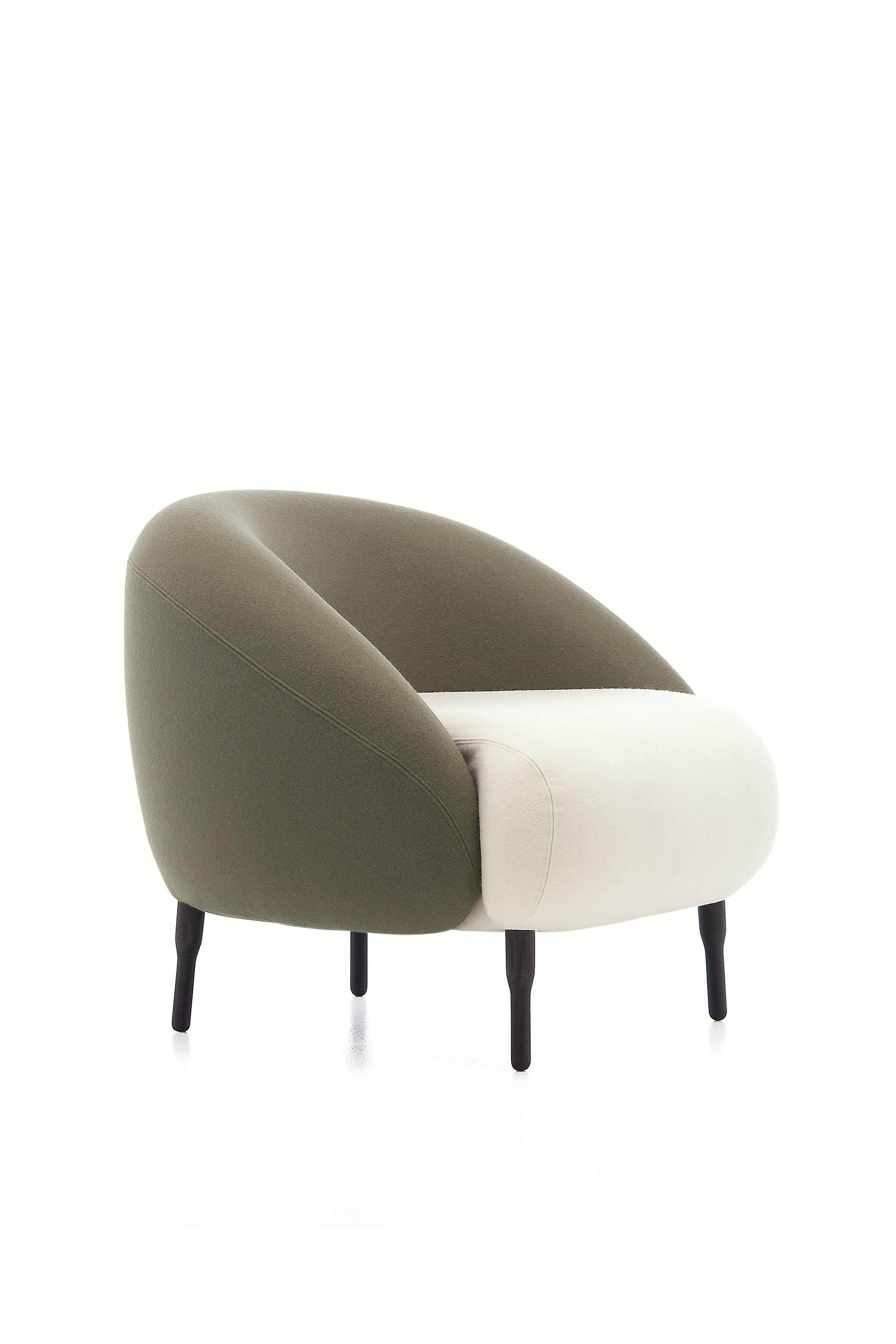 Bump Chair, Sessel aus reiner Wolle, klassisch eng anliegend, von Nigel Coates (Italienisch) im Angebot
