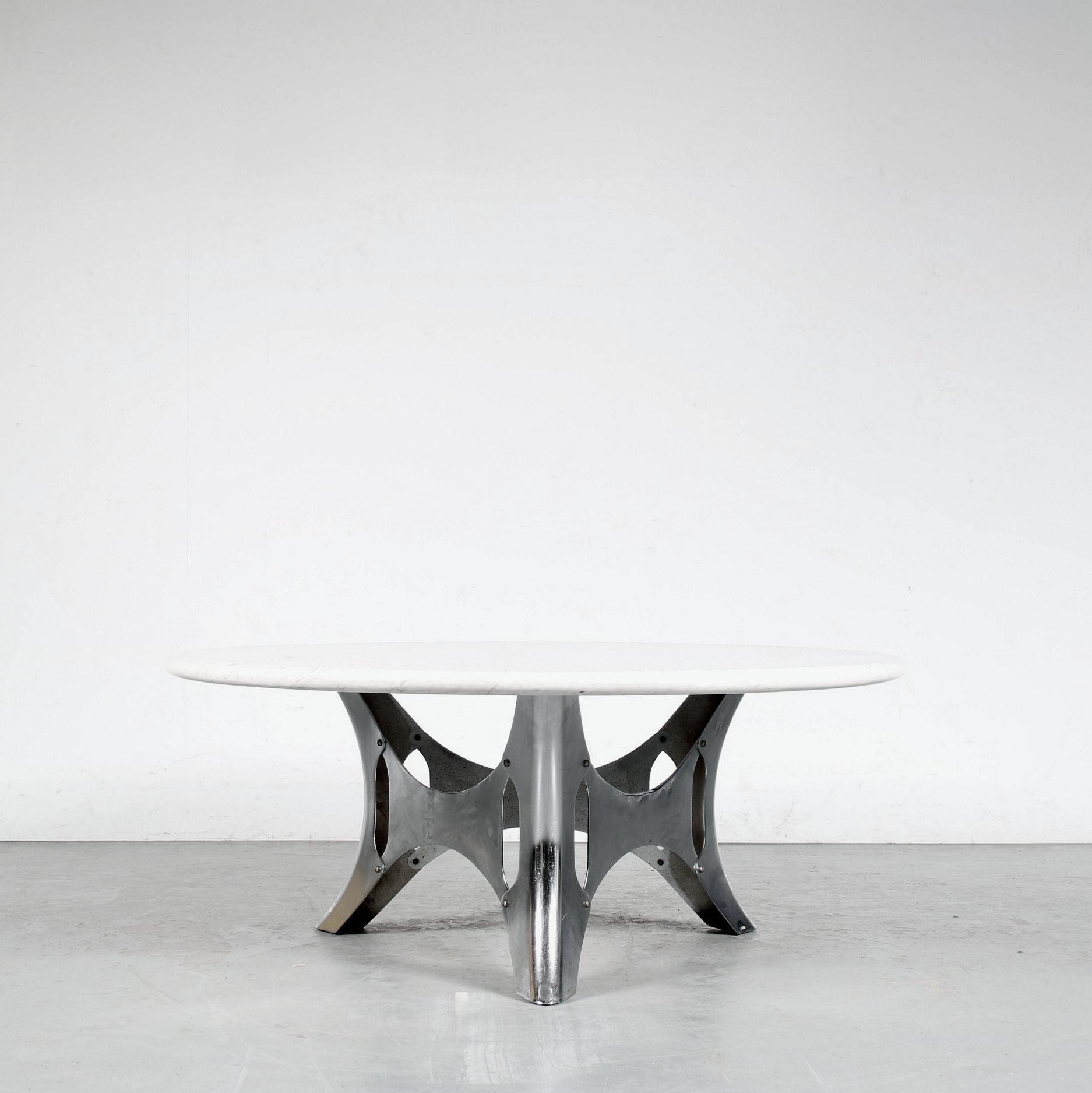 Metal “Bumper” Coffee Table by Martin Visser for Spectrum, Netherlands For Sale