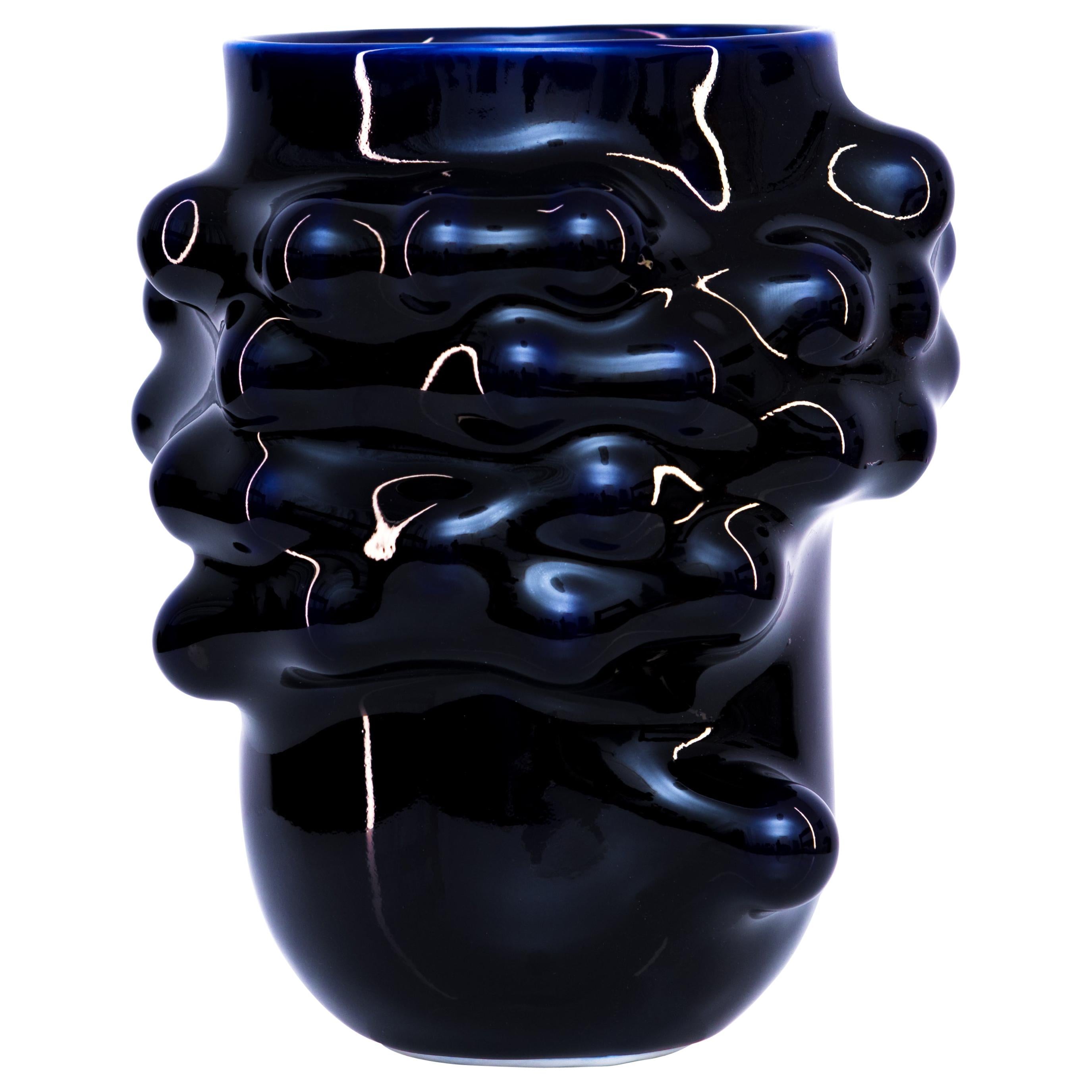 Bumps 2.0 Blue Cobalt Vase by Arkadiusz Szwed