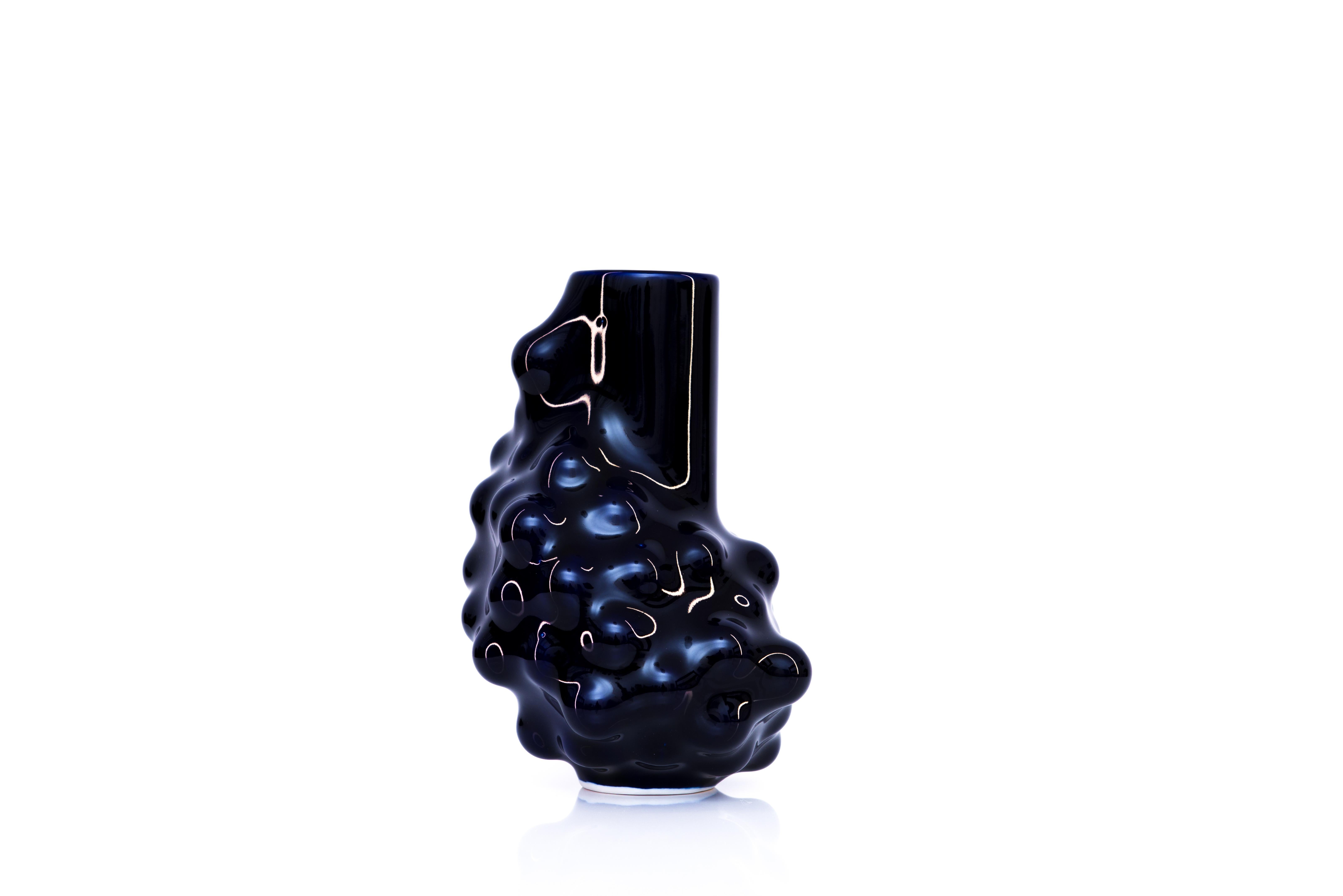 Porcelain Bumps 2.0 Cobalt Blue Cup by Arkadiusz Szwed