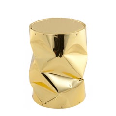 Bumpy Medium Stool Gold or Chrome Finish