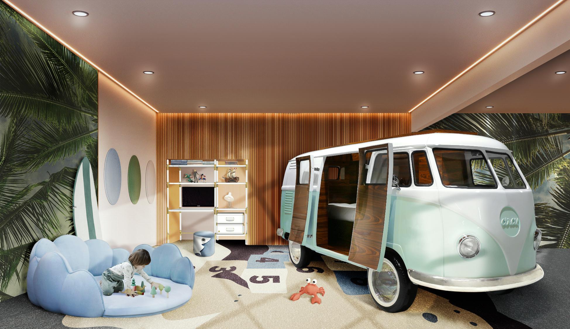 Bun Van Kids Bed in Glossy Varnish by Circu Magical Furniture For Sale 8