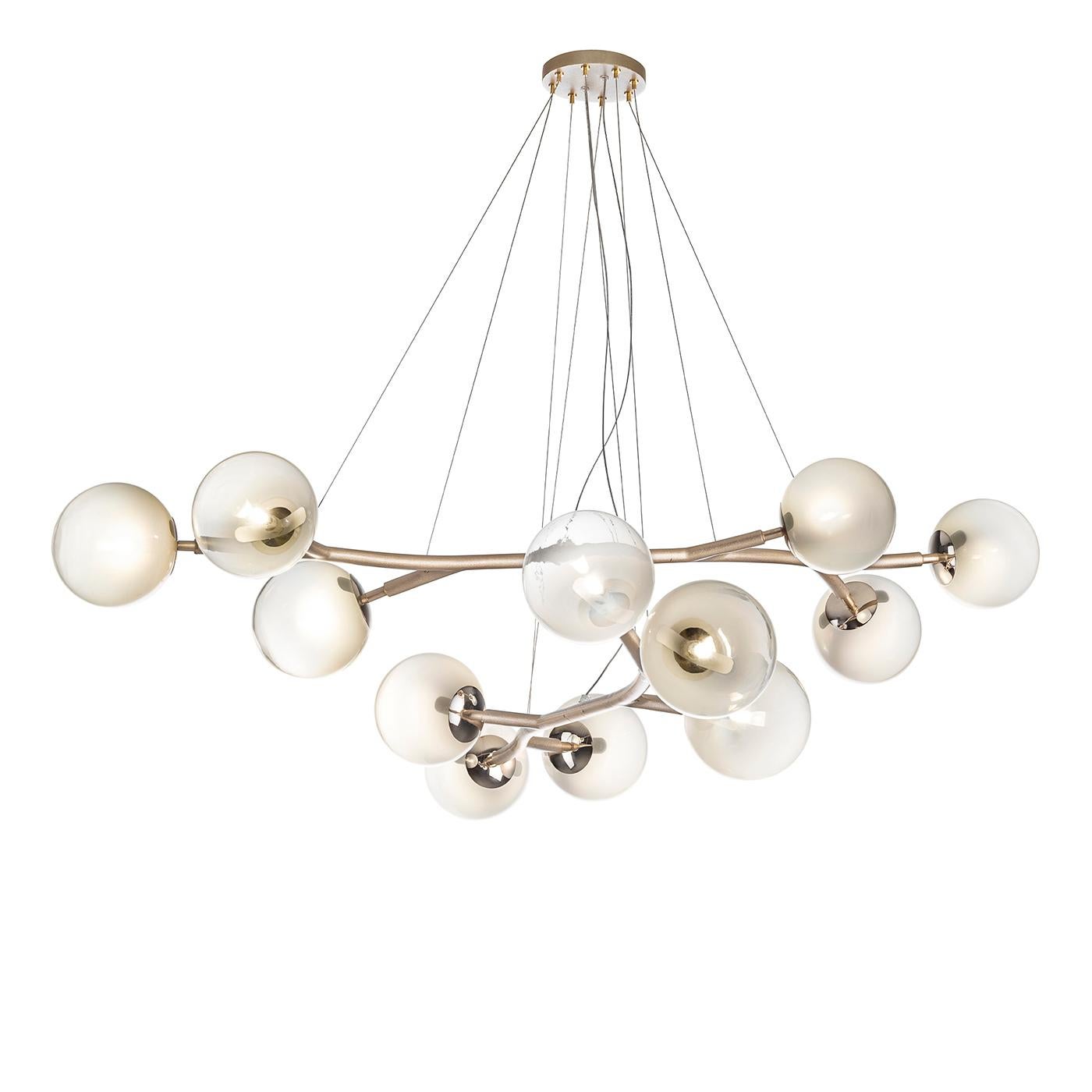 Contemporary Bunch 12-Light Chandelier by Il Paralume Marina For Sale