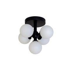Bunch Flush Mount, Black, Research.Lighting, Ceiling Light, Small Glass Globes
