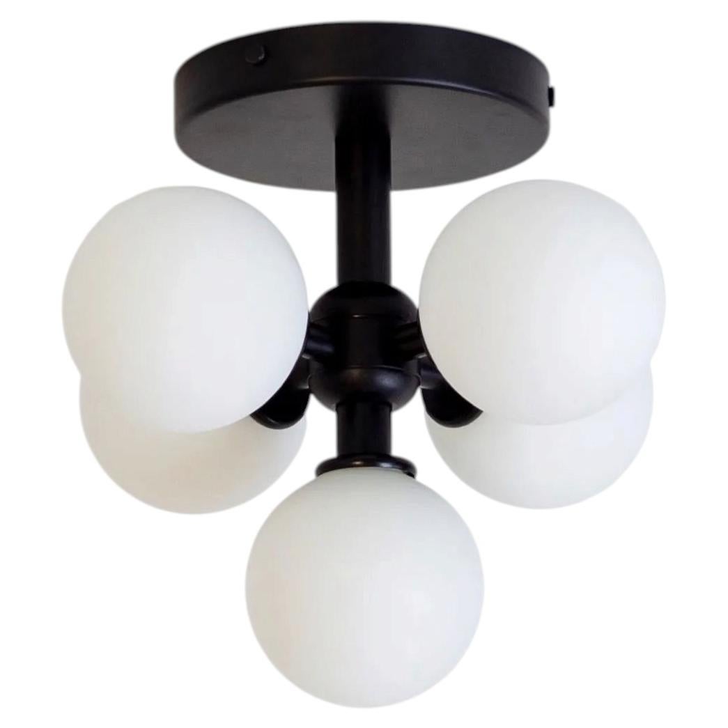 Bunch Flush Mount, Black, Research.Lighting, Ceiling Light, Small Glass Globes For Sale