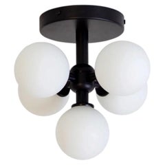 Bunch Flush Mount, Black, Research.Lighting, Ceiling Light, Small Glass Globes