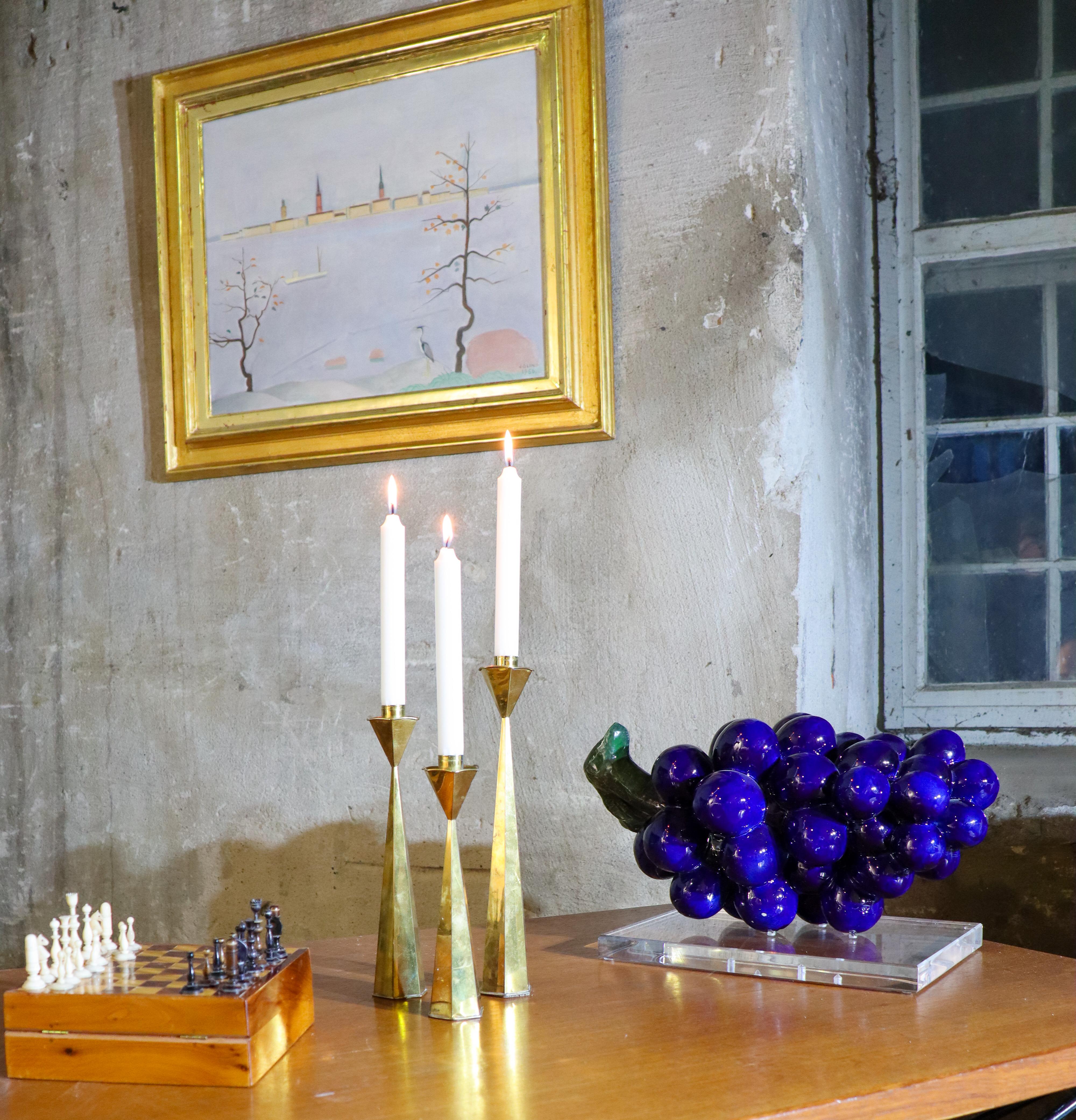 Blaue Weintraube, Keramik von Hans Hedberg, Biot, Frankreich im Angebot 8