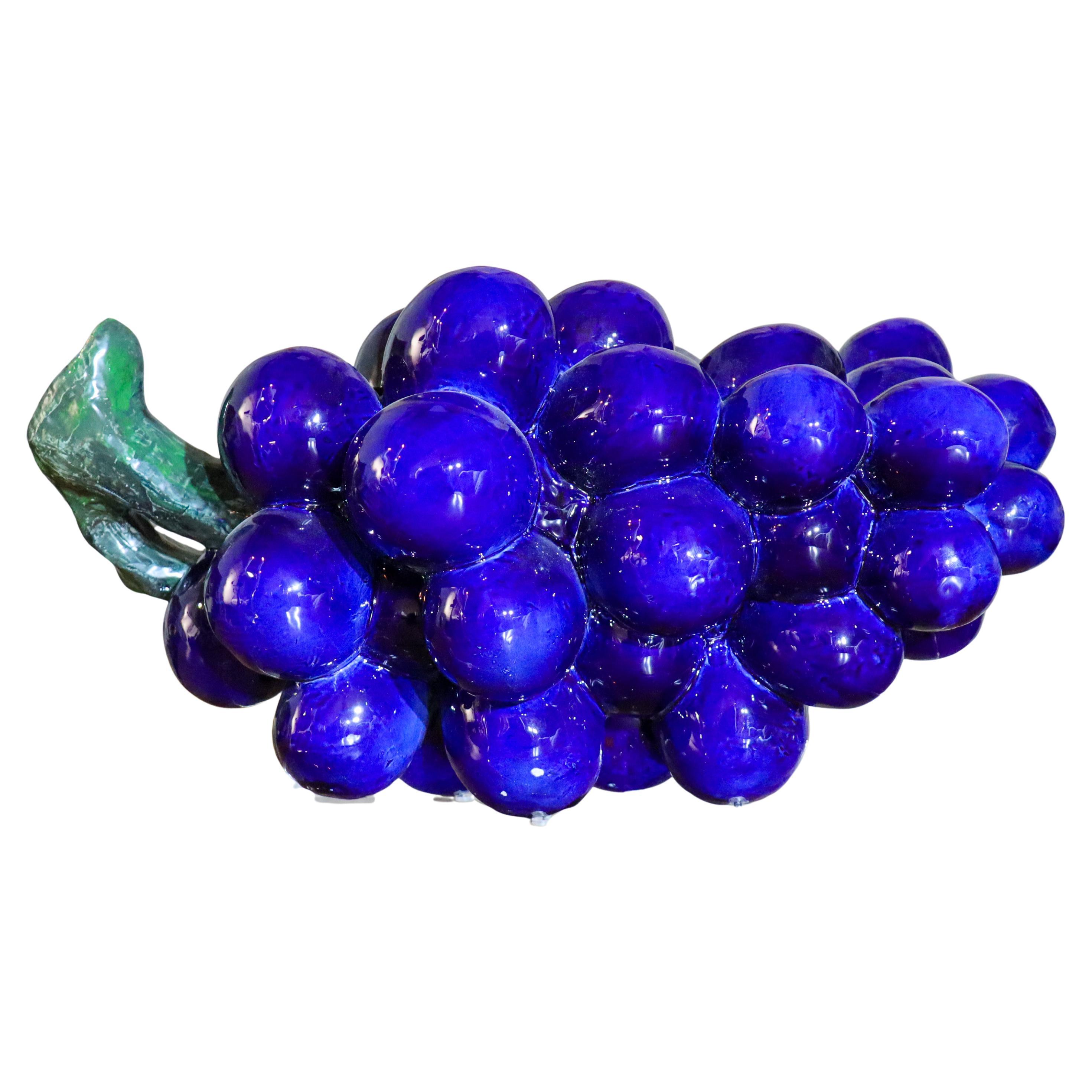 Bunch of Blue Grapes, Ceramics by Hans Hedberg, Biot, France